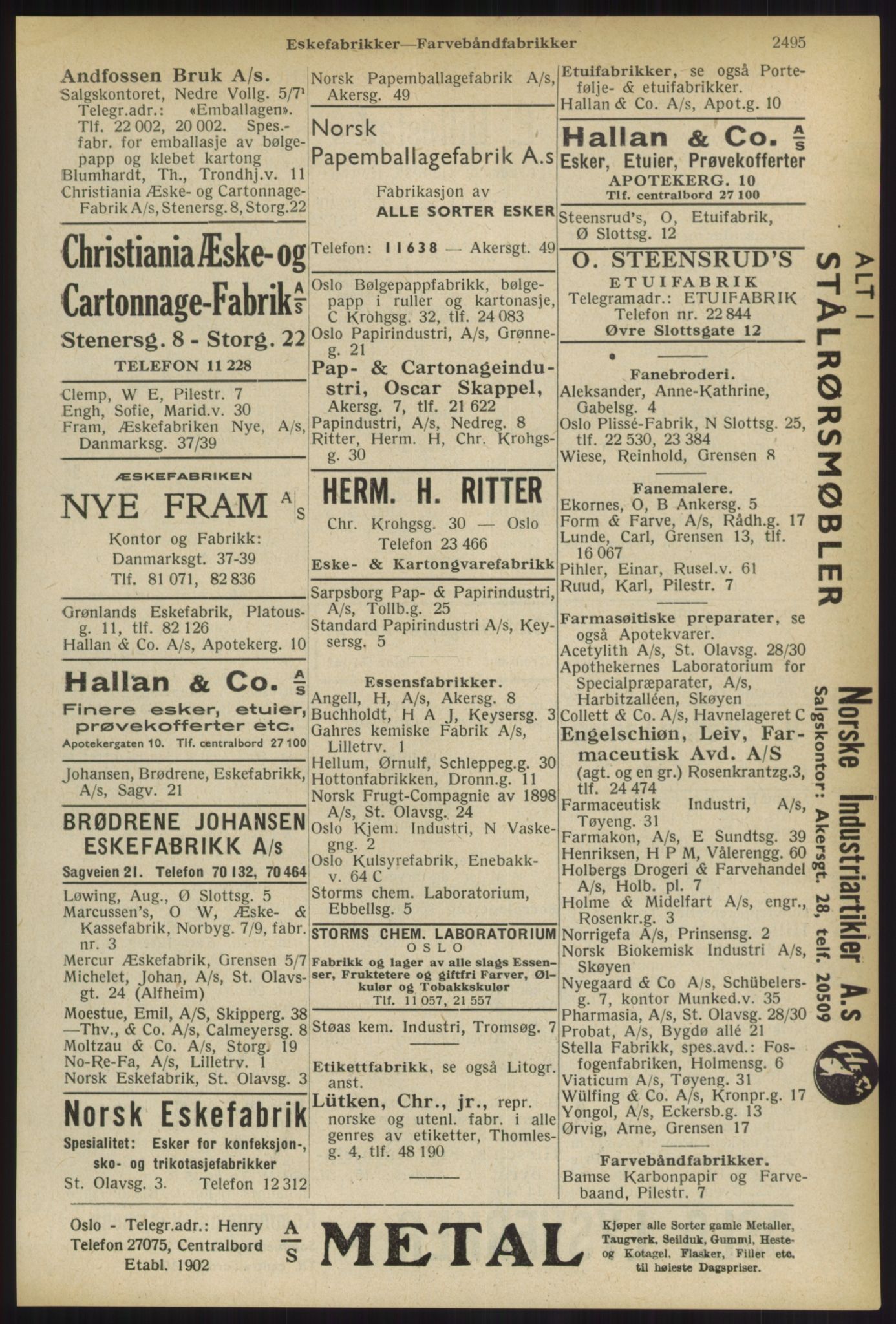 Kristiania/Oslo adressebok, PUBL/-, 1936, p. 2495