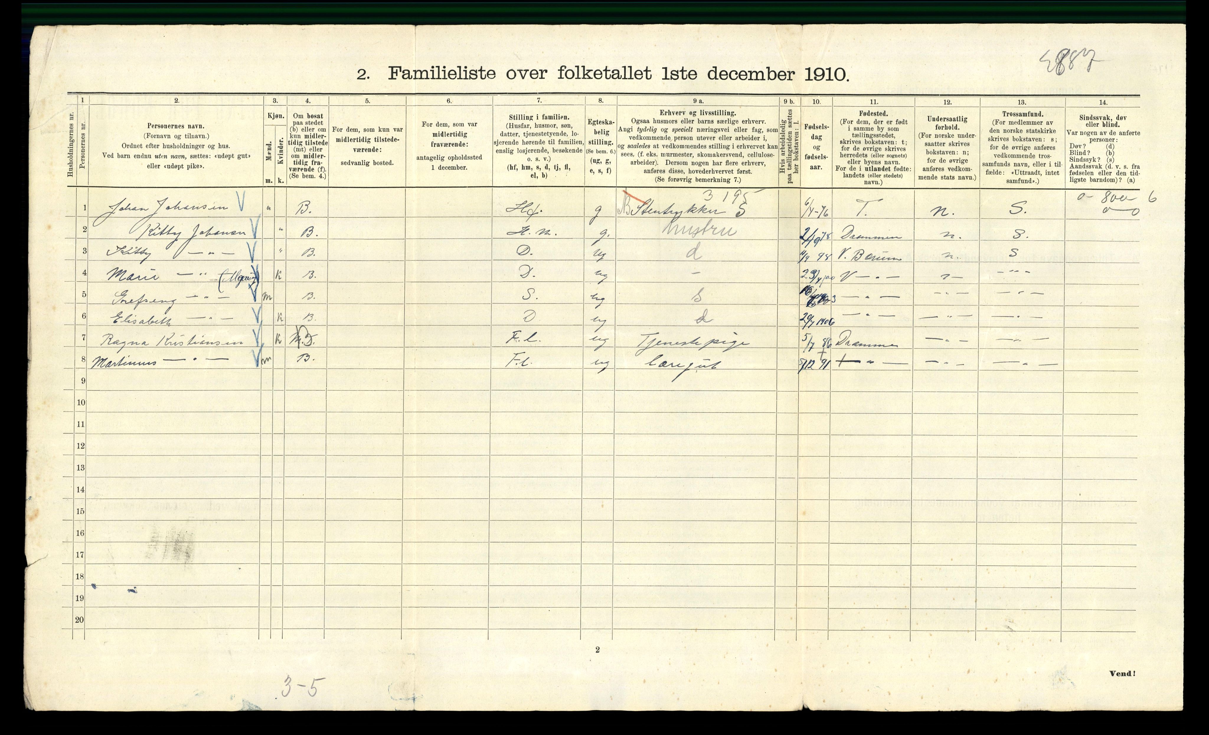 RA, 1910 census for Kristiania, 1910, p. 16054