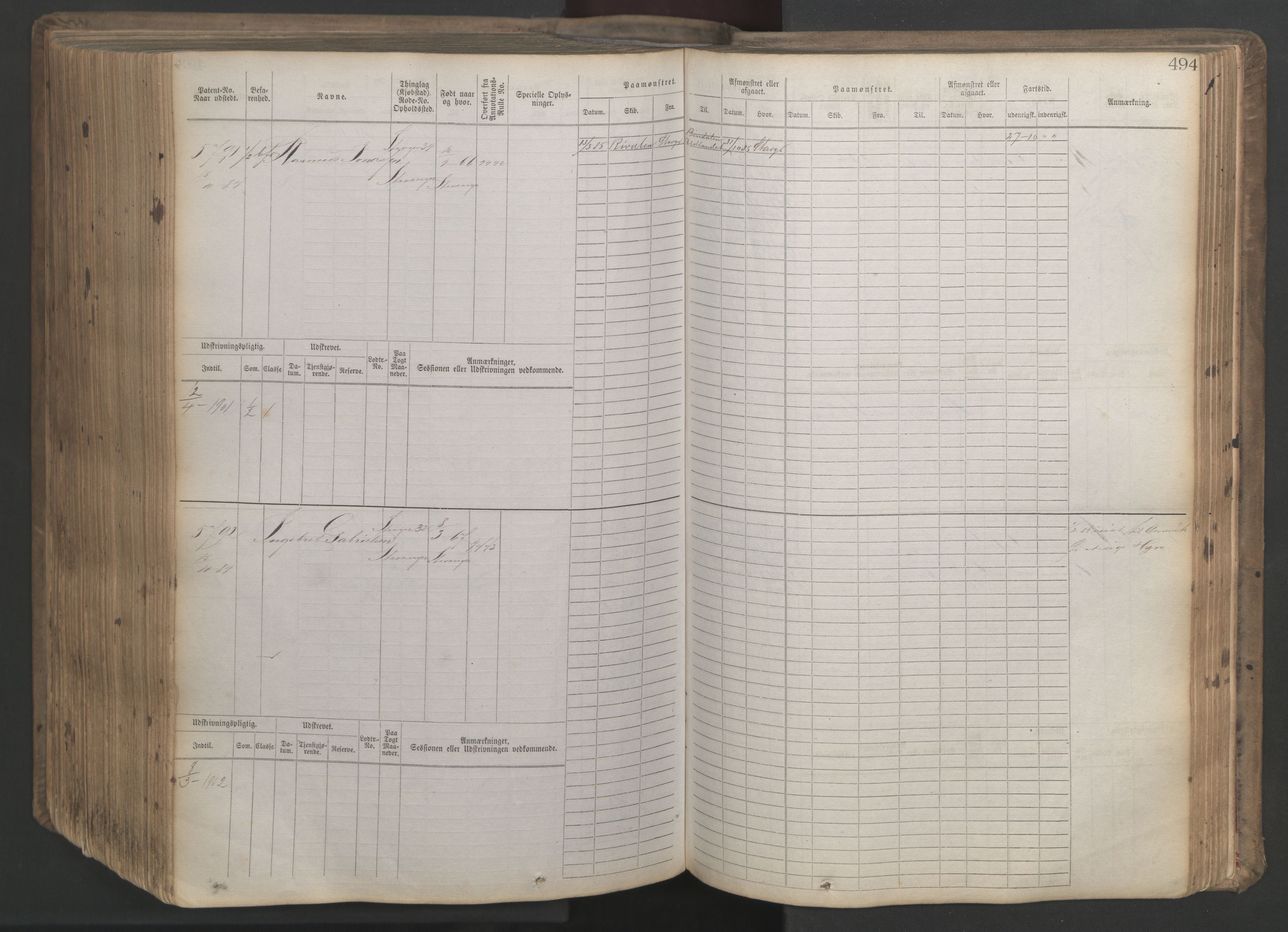 Stavanger sjømannskontor, AV/SAST-A-102006/F/Fb/Fbb/L0020: Sjøfartshovedrulle patnentnr. 4803-6004 (dublett), 1879, p. 499