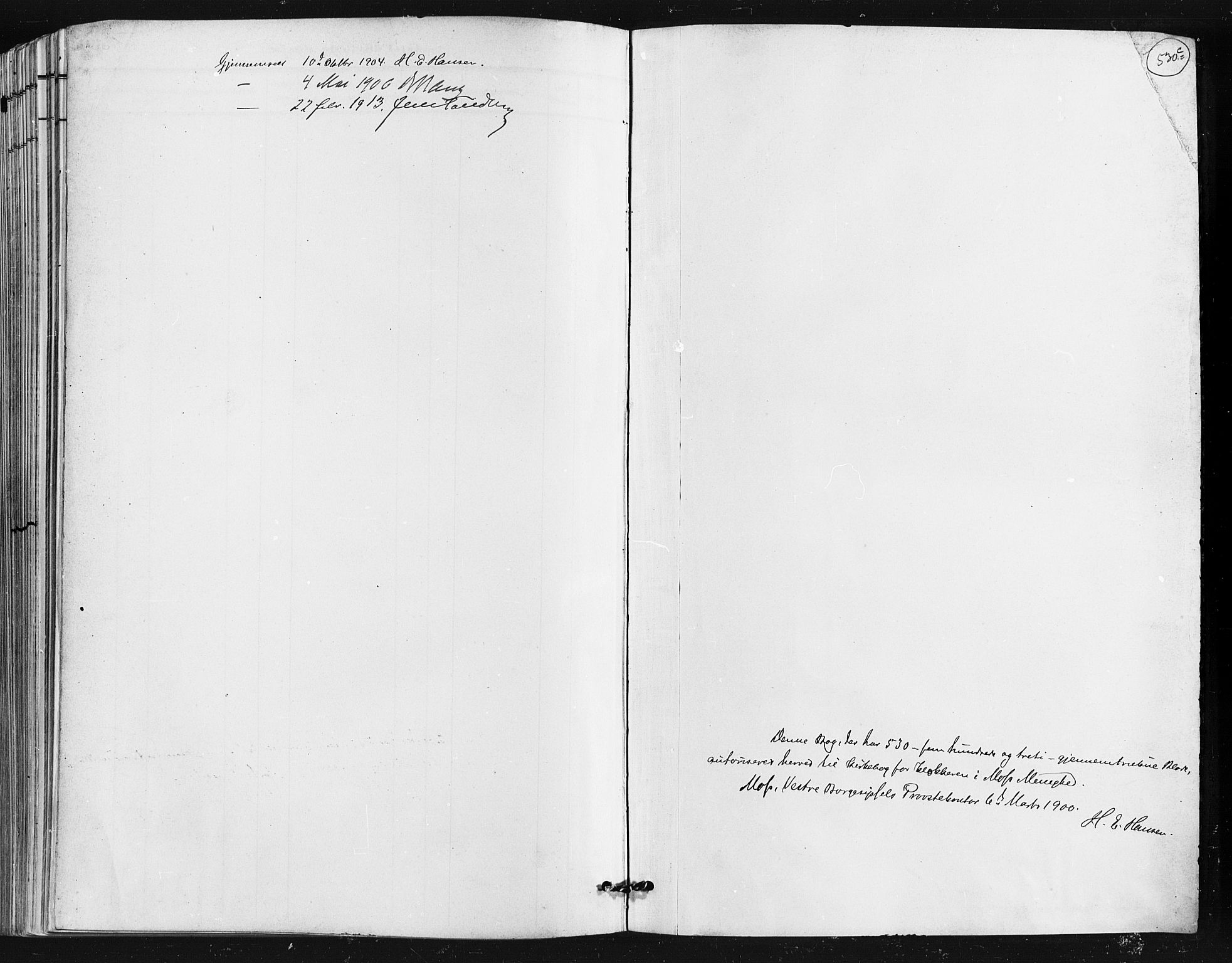 Moss prestekontor Kirkebøker, SAO/A-2003/G/Ga/L0007: Parish register (copy) no. I 7, 1901-1912