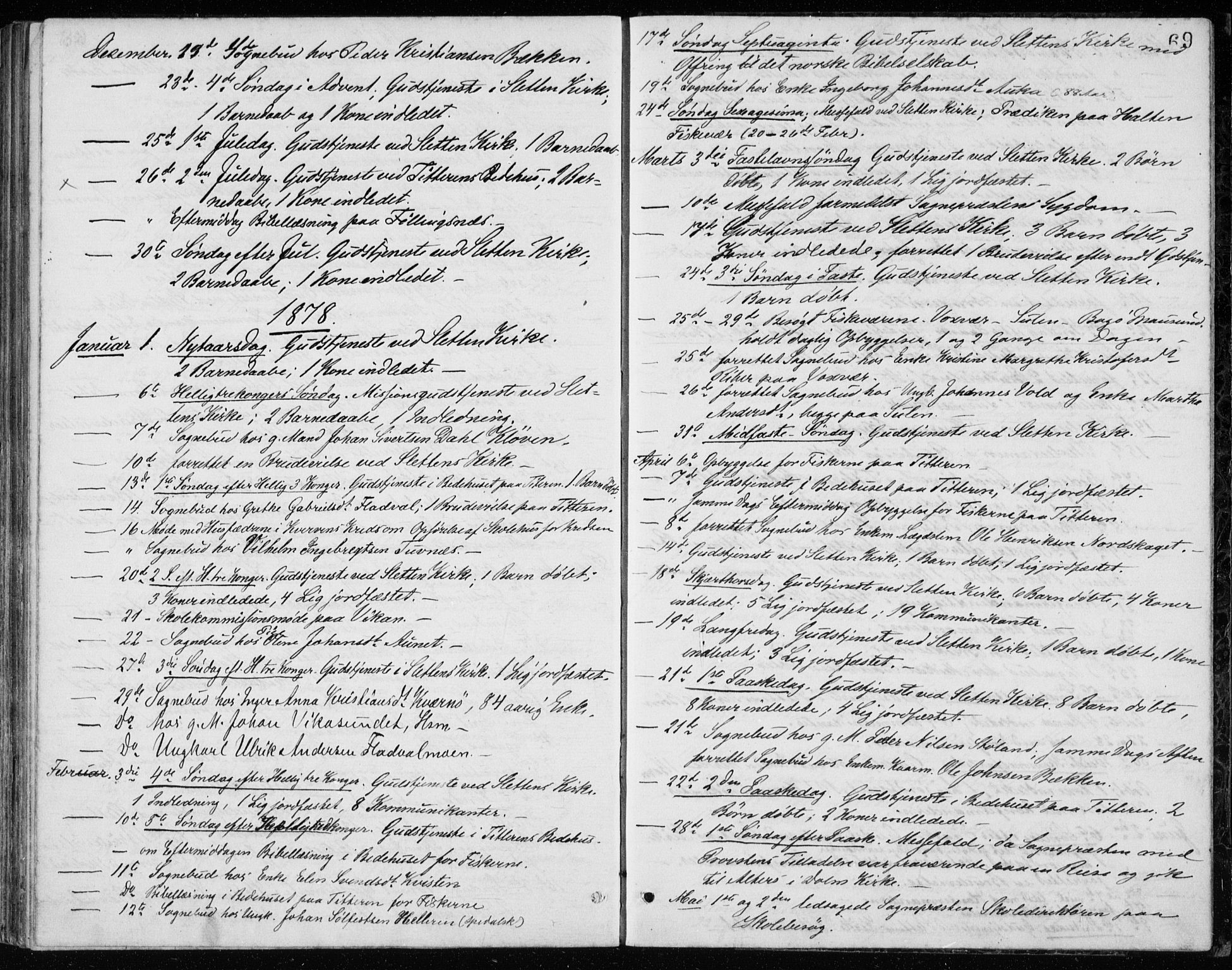 Ministerialprotokoller, klokkerbøker og fødselsregistre - Sør-Trøndelag, SAT/A-1456/640/L0577: Parish register (official) no. 640A02, 1877-1878, p. 69
