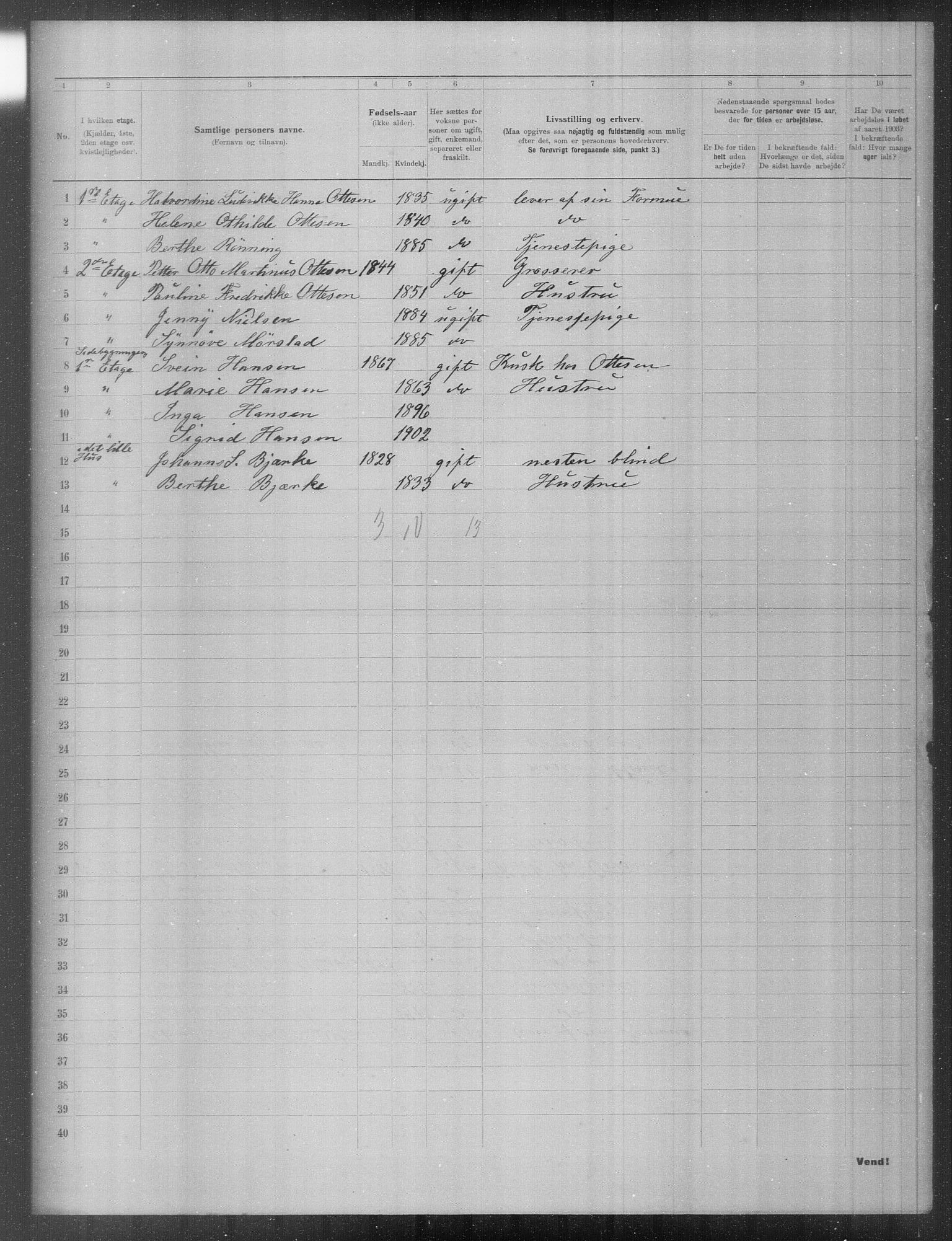 OBA, Municipal Census 1903 for Kristiania, 1903, p. 18170