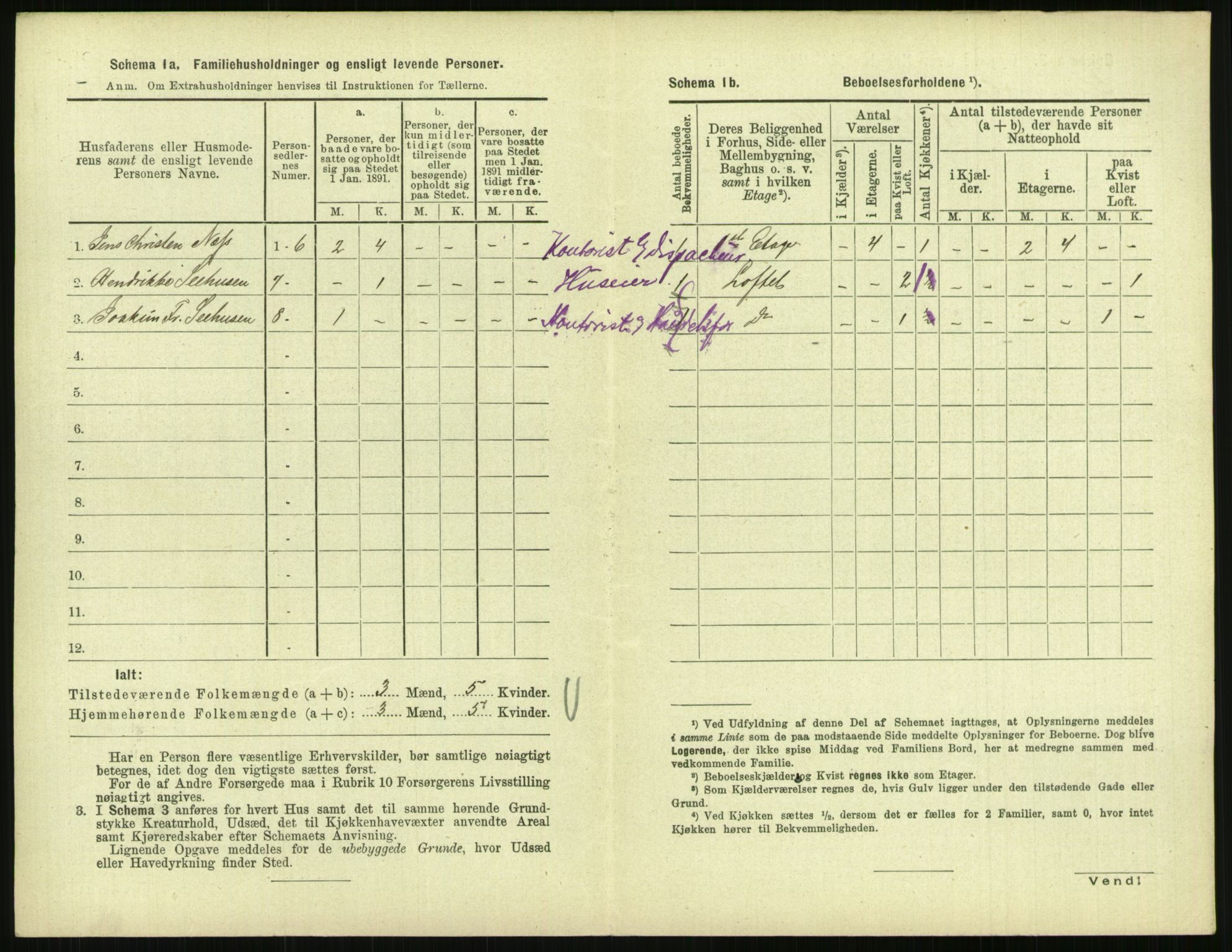 RA, 1891 census for 0904 Grimstad, 1891, p. 289