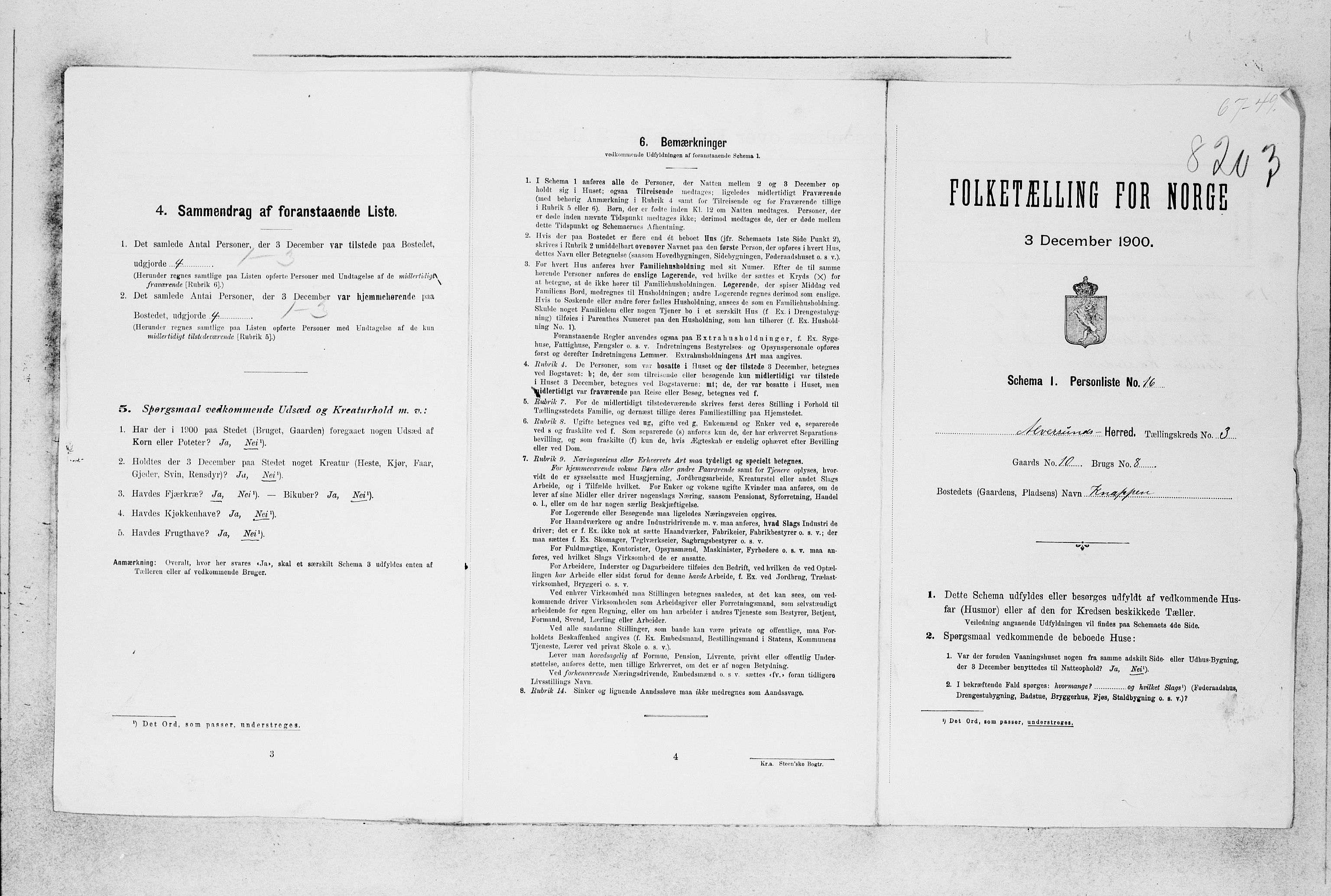 SAB, 1900 census for Alversund, 1900, p. 46