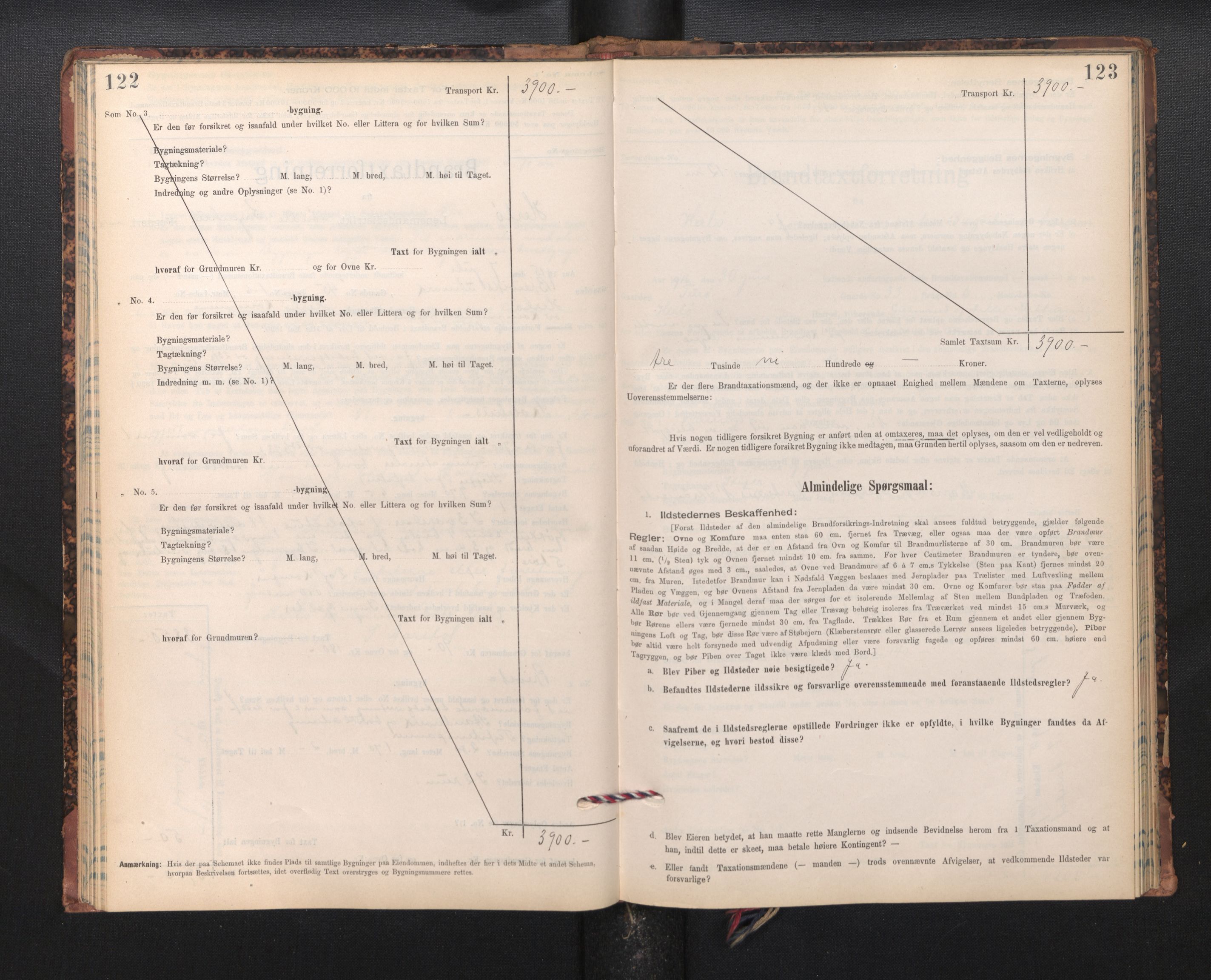 Lensmannen i Herdla, SAB/A-32901/0012/L0003:  Branntakstprotokoll skjematakst, 1897-1916, p. 122-123
