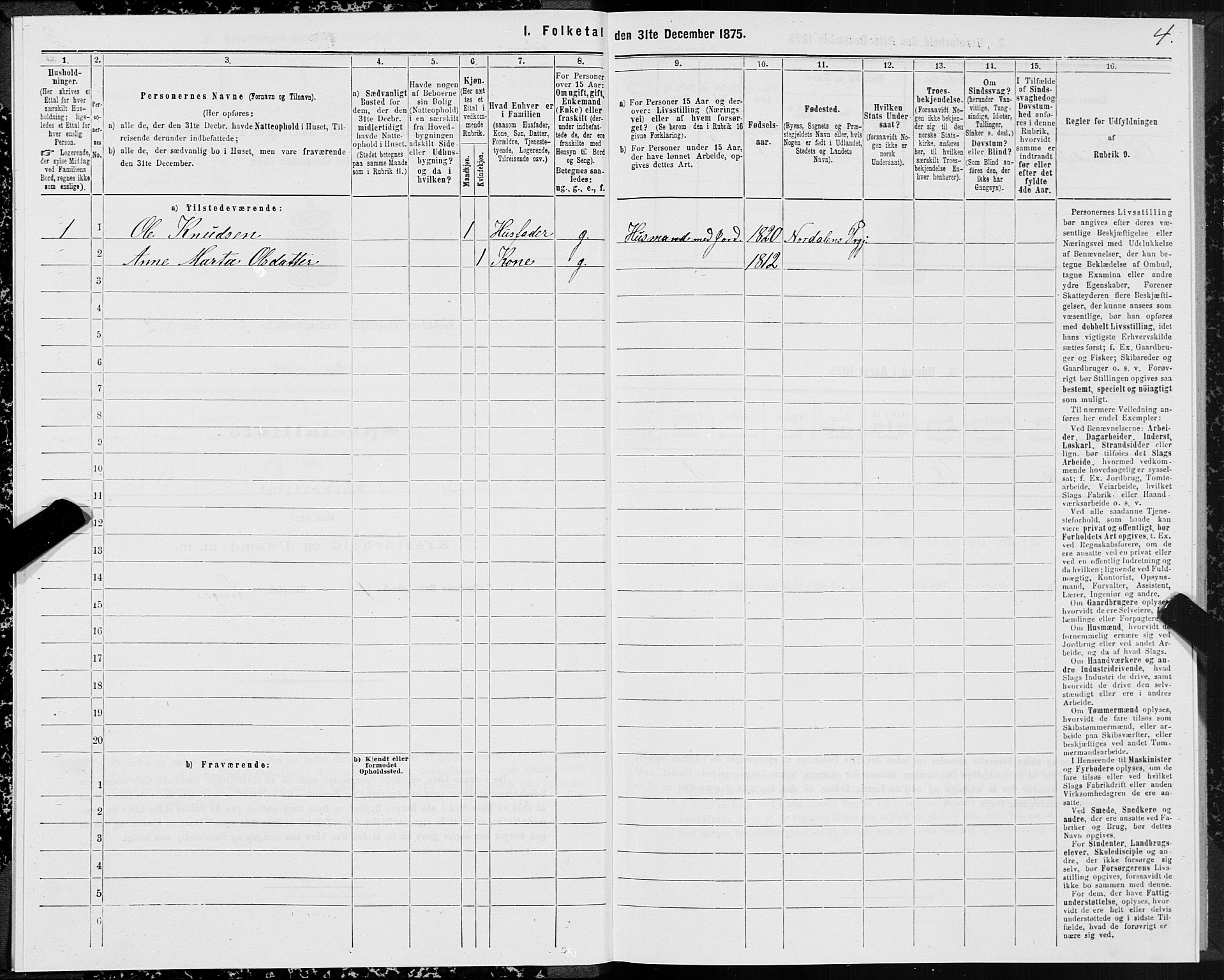 SAT, 1875 census for 1524P Norddal, 1875, p. 3004