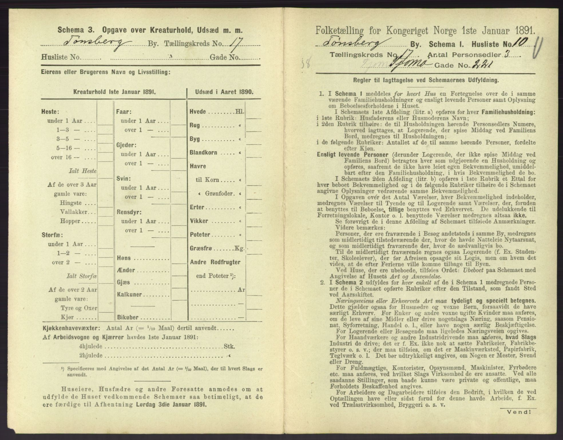 RA, 1891 census for 0705 Tønsberg, 1891, p. 616