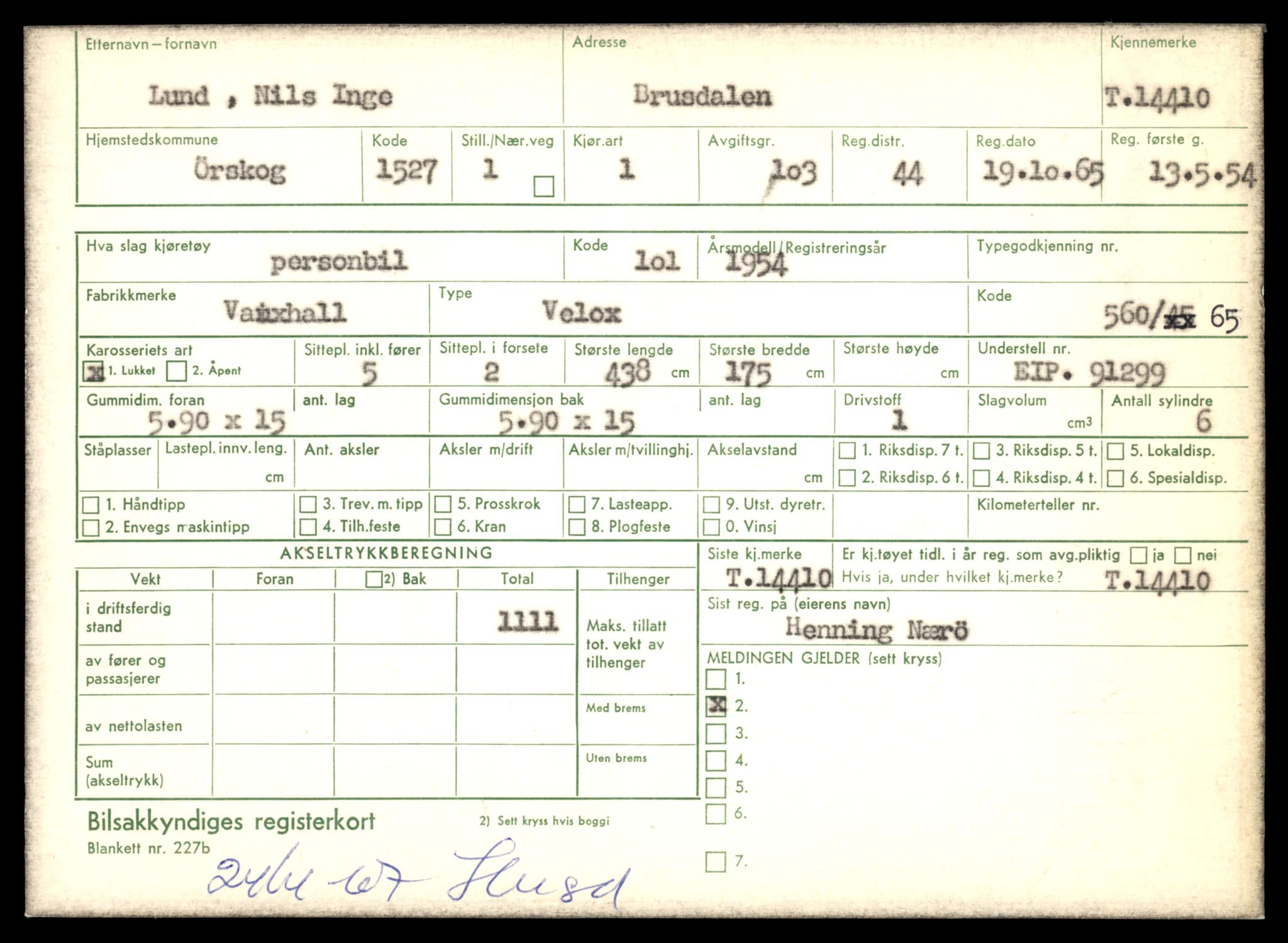 Møre og Romsdal vegkontor - Ålesund trafikkstasjon, AV/SAT-A-4099/F/Fe/L0045: Registreringskort for kjøretøy T 14320 - T 14444, 1927-1998, p. 2321