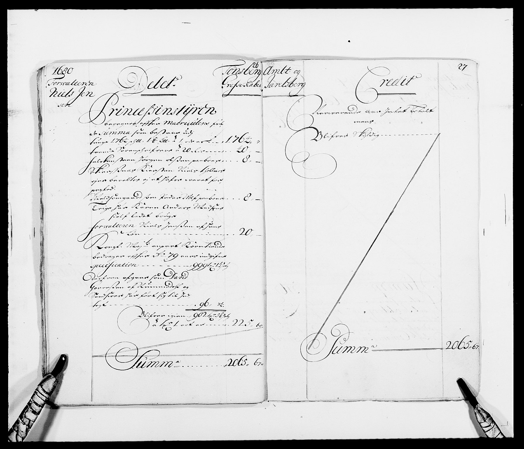 Rentekammeret inntil 1814, Reviderte regnskaper, Fogderegnskap, AV/RA-EA-4092/R32/L1846: Fogderegnskap Jarlsberg grevskap, 1679-1680, p. 25