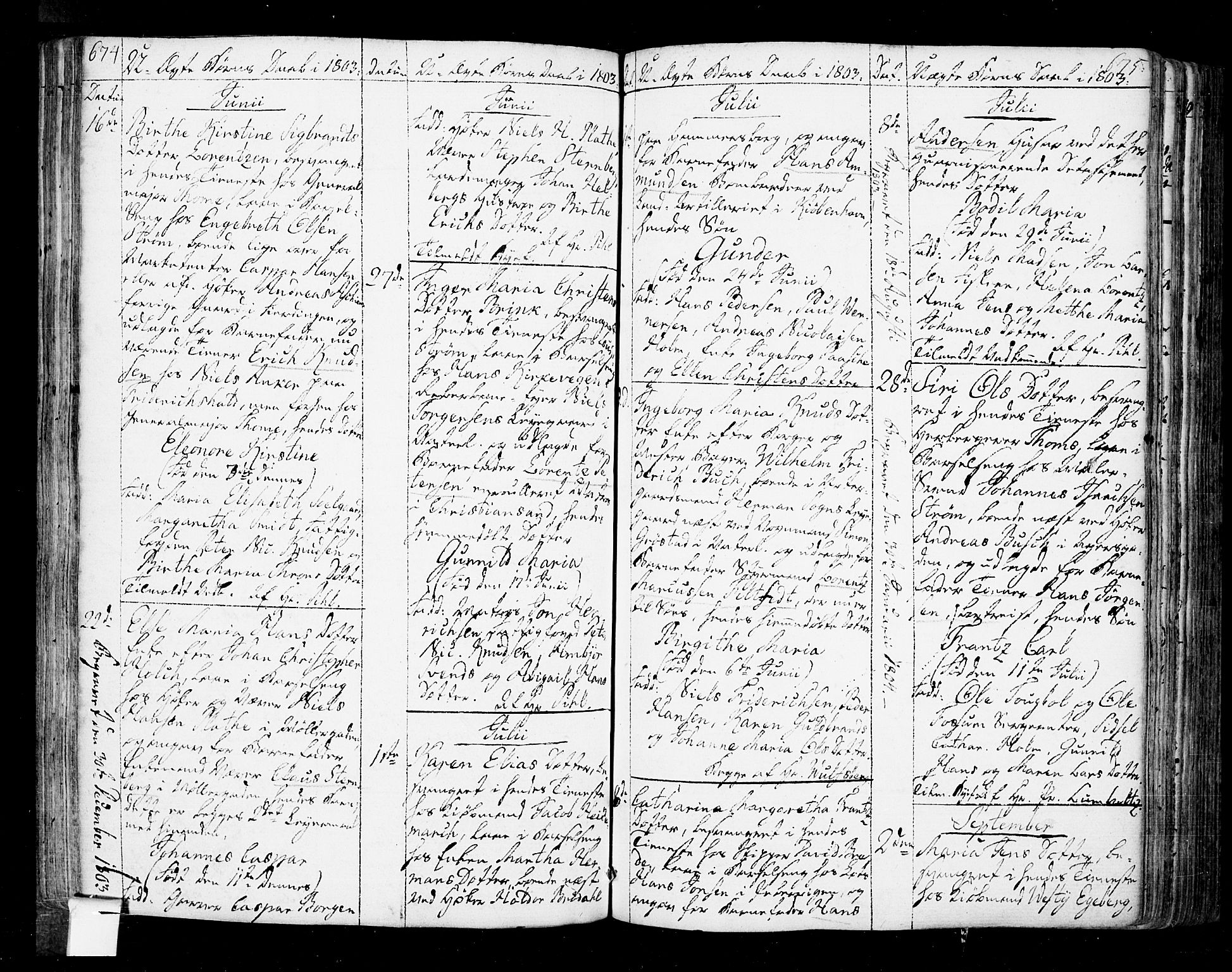 Oslo domkirke Kirkebøker, SAO/A-10752/F/Fa/L0005: Parish register (official) no. 5, 1787-1806, p. 674-675