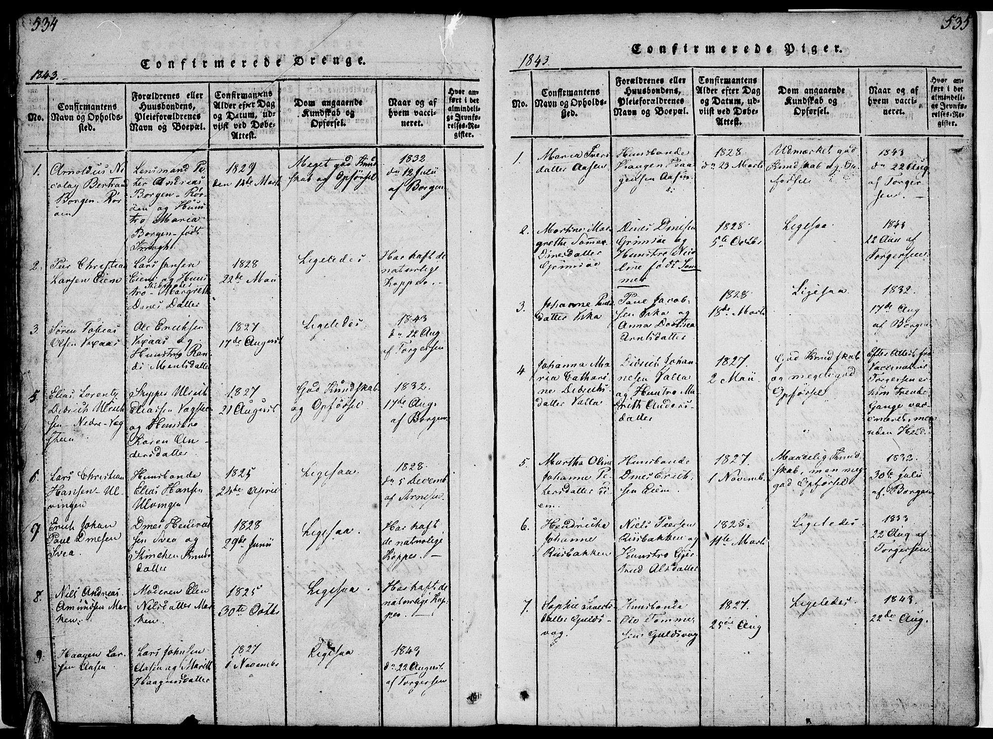 Ministerialprotokoller, klokkerbøker og fødselsregistre - Nordland, AV/SAT-A-1459/816/L0239: Parish register (official) no. 816A05, 1820-1845, p. 534-535