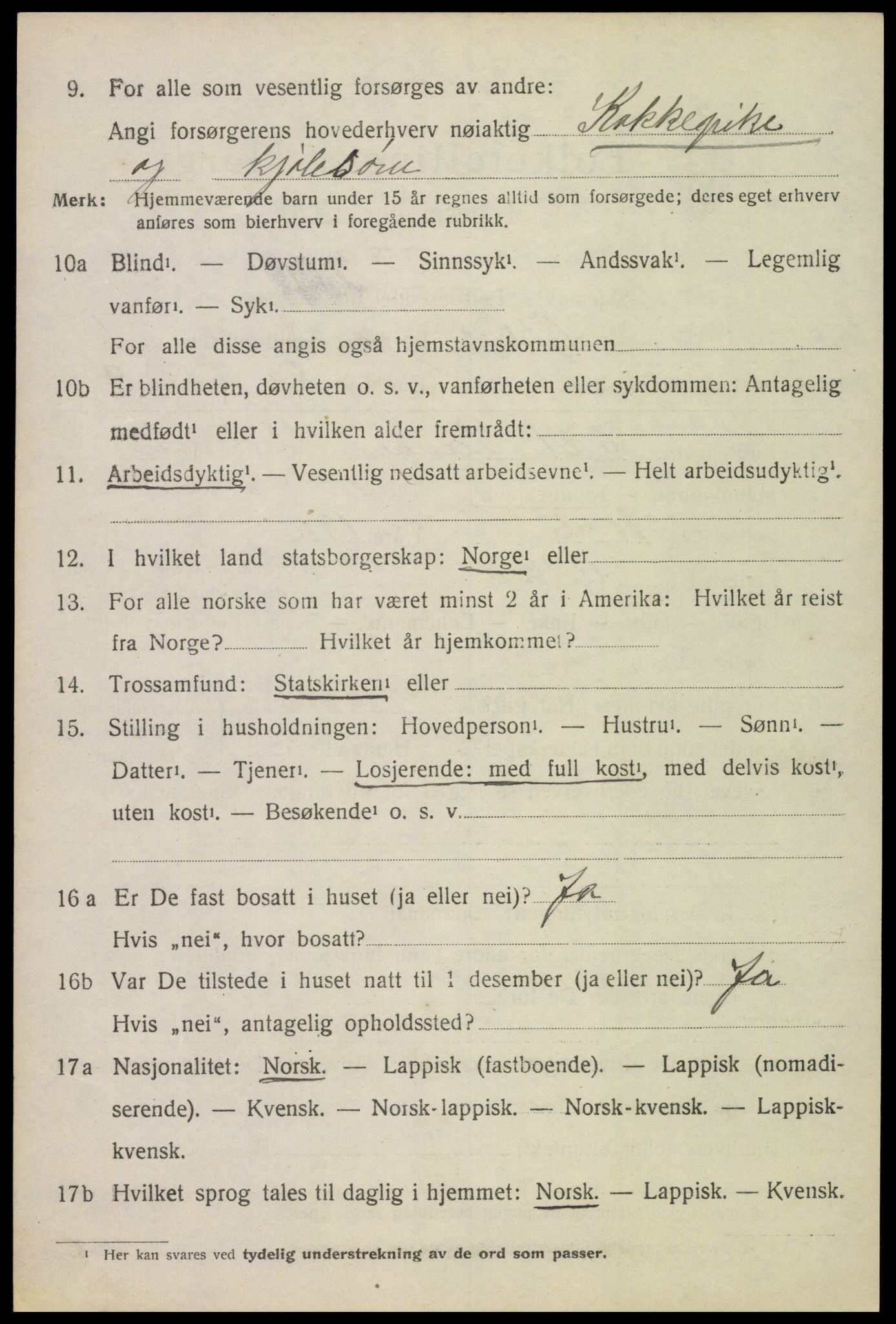 SAT, 1920 census for Øksnes, 1920, p. 1147