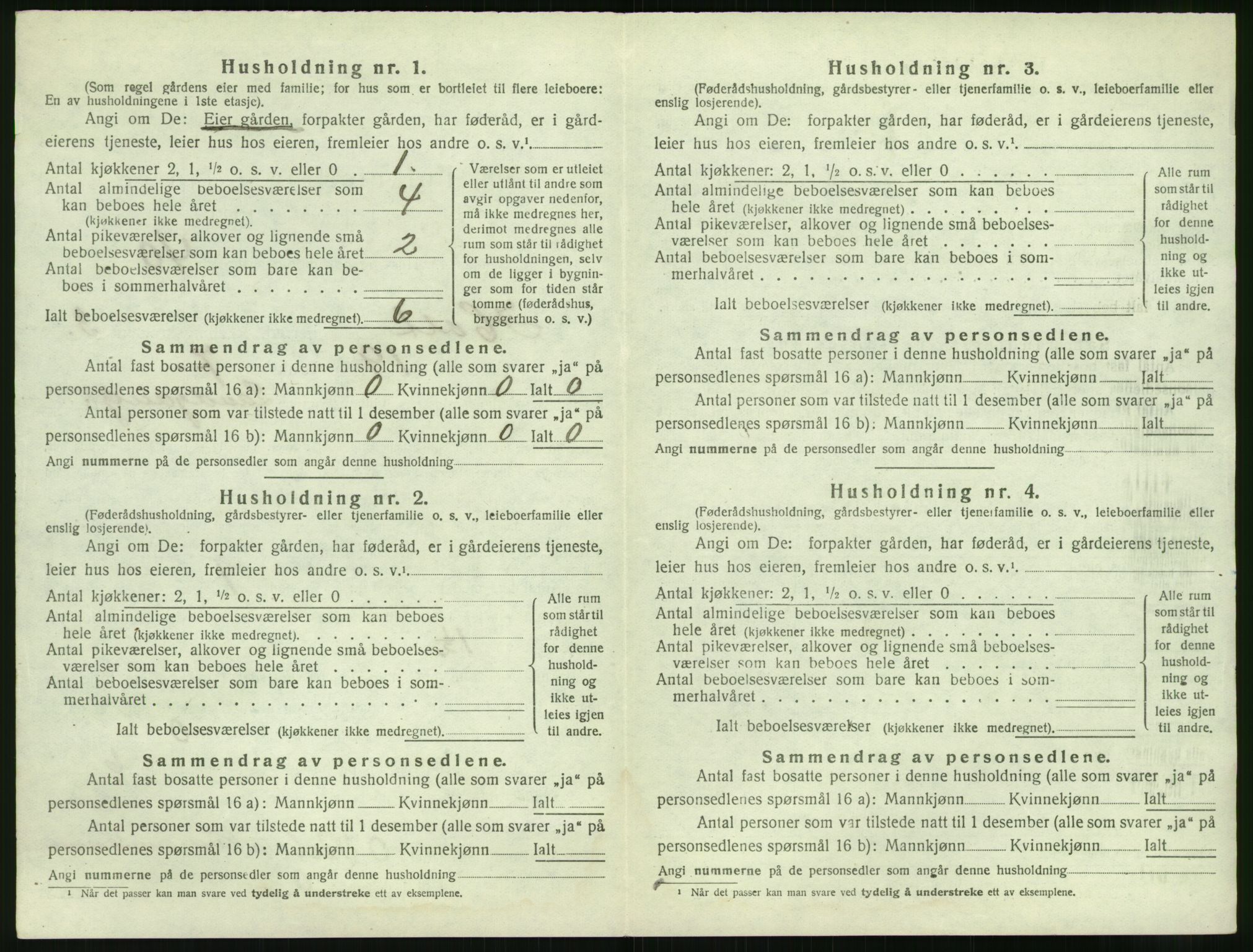 SAK, 1920 census for Holt, 1920, p. 313