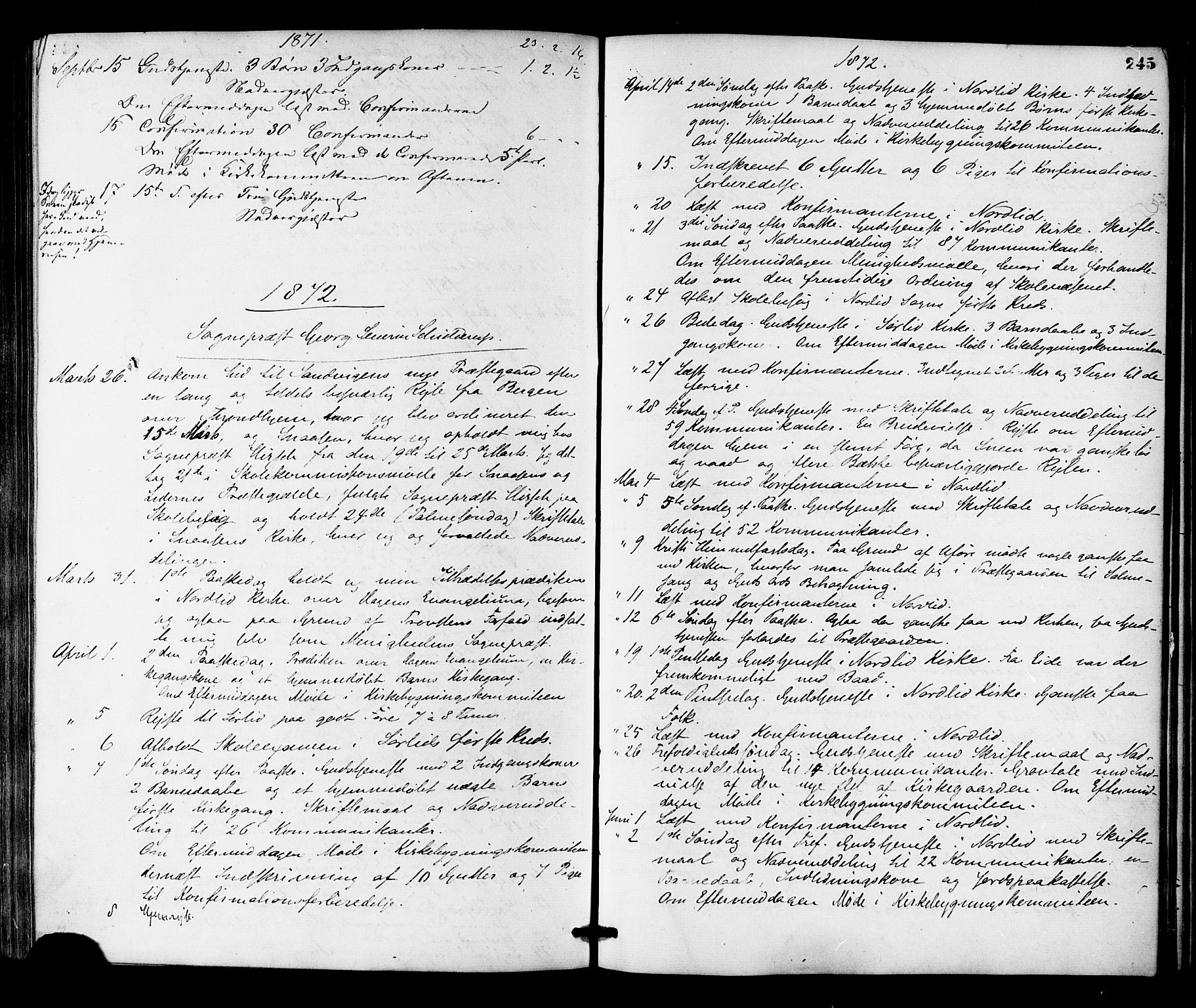 Ministerialprotokoller, klokkerbøker og fødselsregistre - Nord-Trøndelag, SAT/A-1458/755/L0493: Parish register (official) no. 755A02, 1865-1881, p. 245