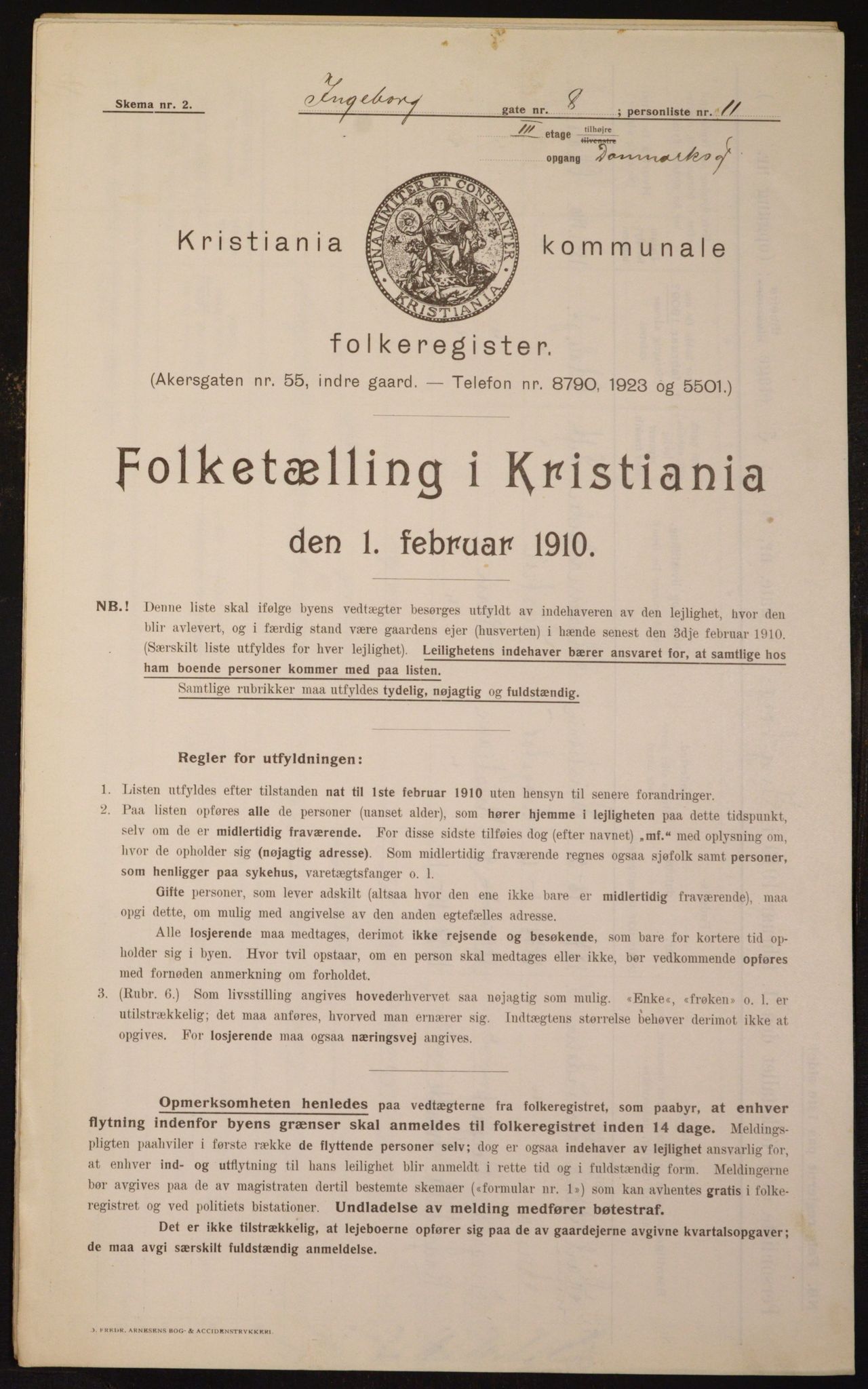 OBA, Municipal Census 1910 for Kristiania, 1910, p. 42821