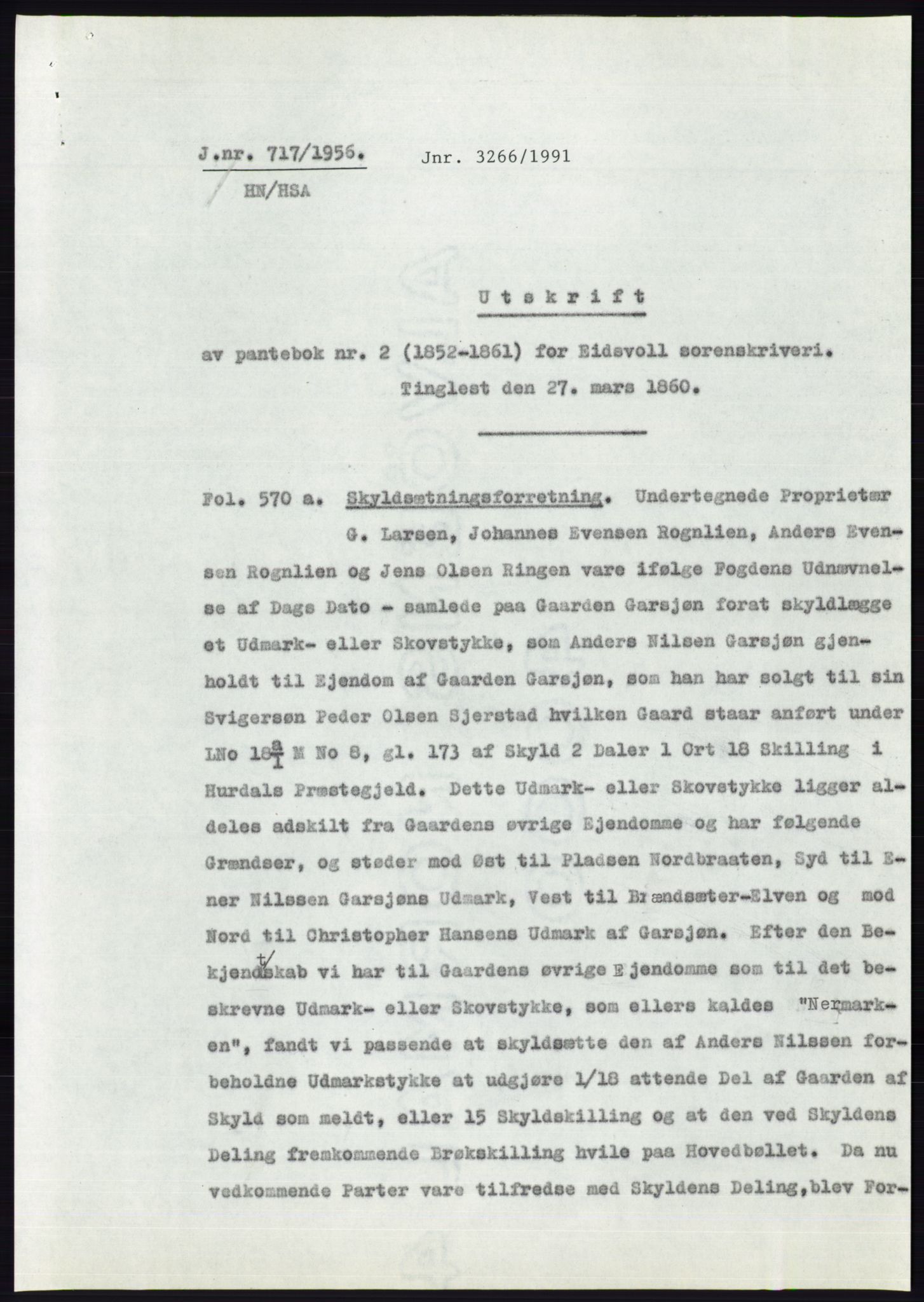 Statsarkivet i Oslo, SAO/A-10621/Z/Zd/L0004: Avskrifter, j.nr 1-797/1956, 1956, p. 482