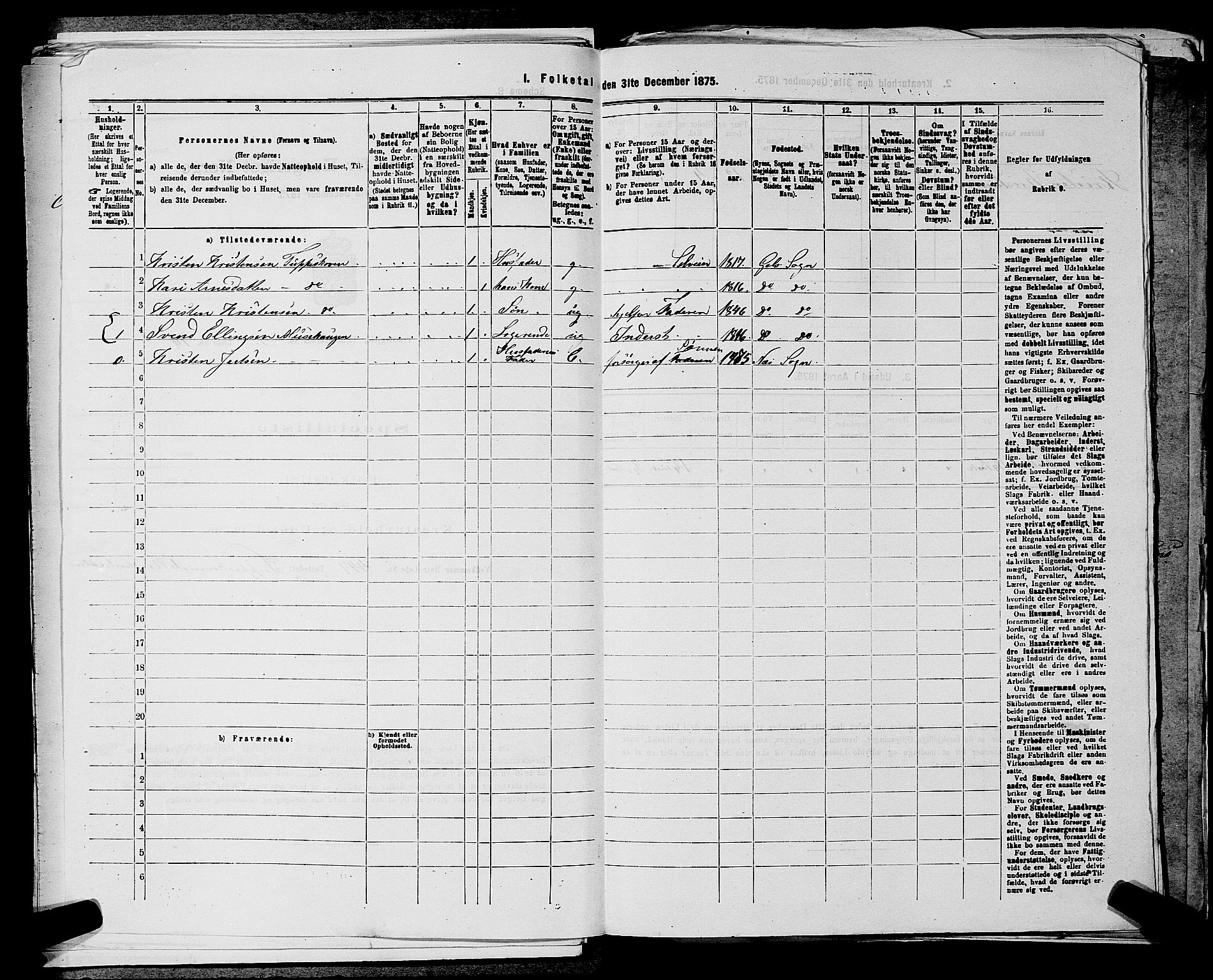 SAKO, 1875 census for 0617P Gol, 1875, p. 581