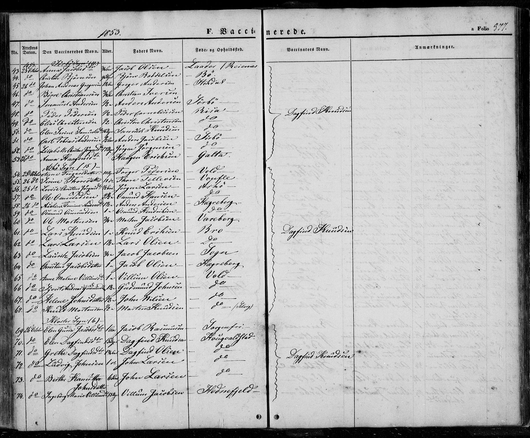 Rennesøy sokneprestkontor, AV/SAST-A -101827/H/Ha/Haa/L0005: Parish register (official) no. A 5, 1838-1859, p. 377