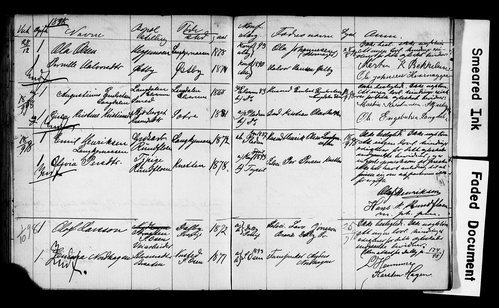 Trysil prestekontor, AV/SAH-PREST-046/I/Ie: Banns register no. 1, 1882-1899