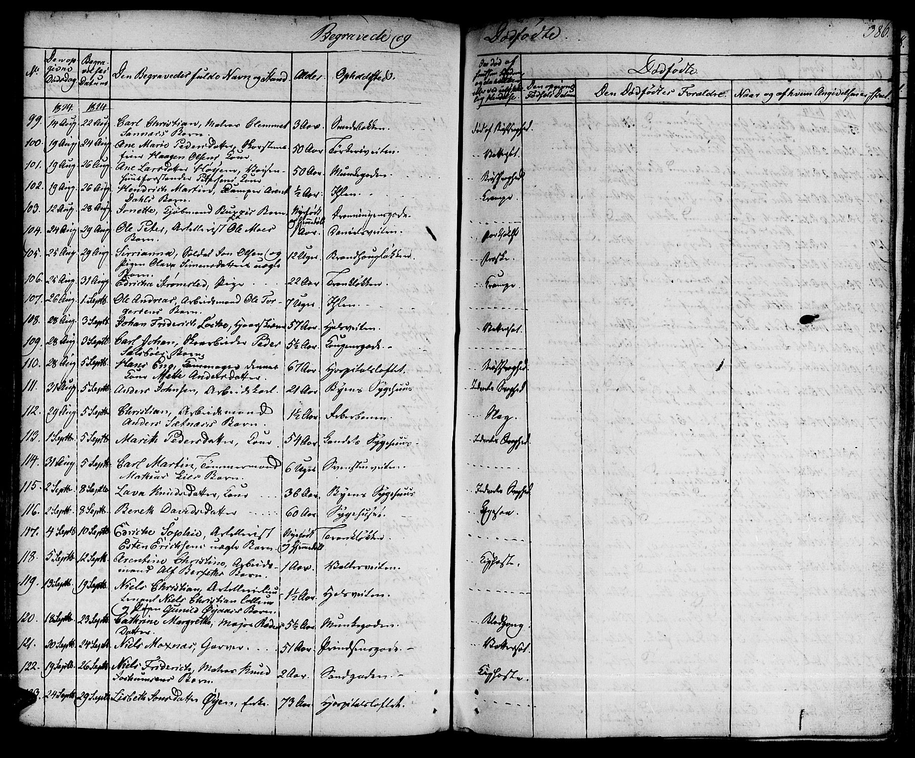 Ministerialprotokoller, klokkerbøker og fødselsregistre - Sør-Trøndelag, SAT/A-1456/601/L0045: Parish register (official) no. 601A13, 1821-1831, p. 386
