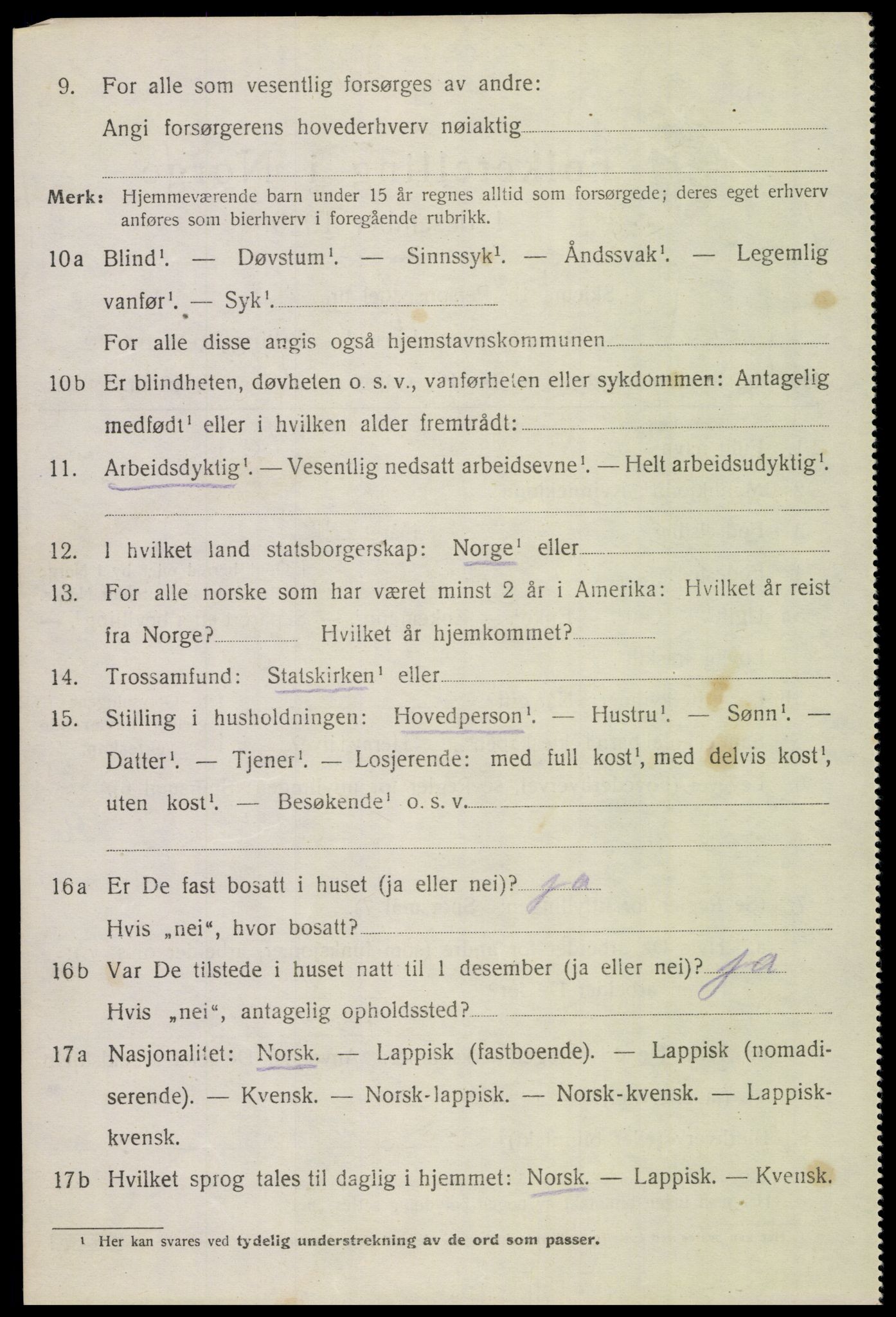 SAT, 1920 census for Bodin, 1920, p. 3439