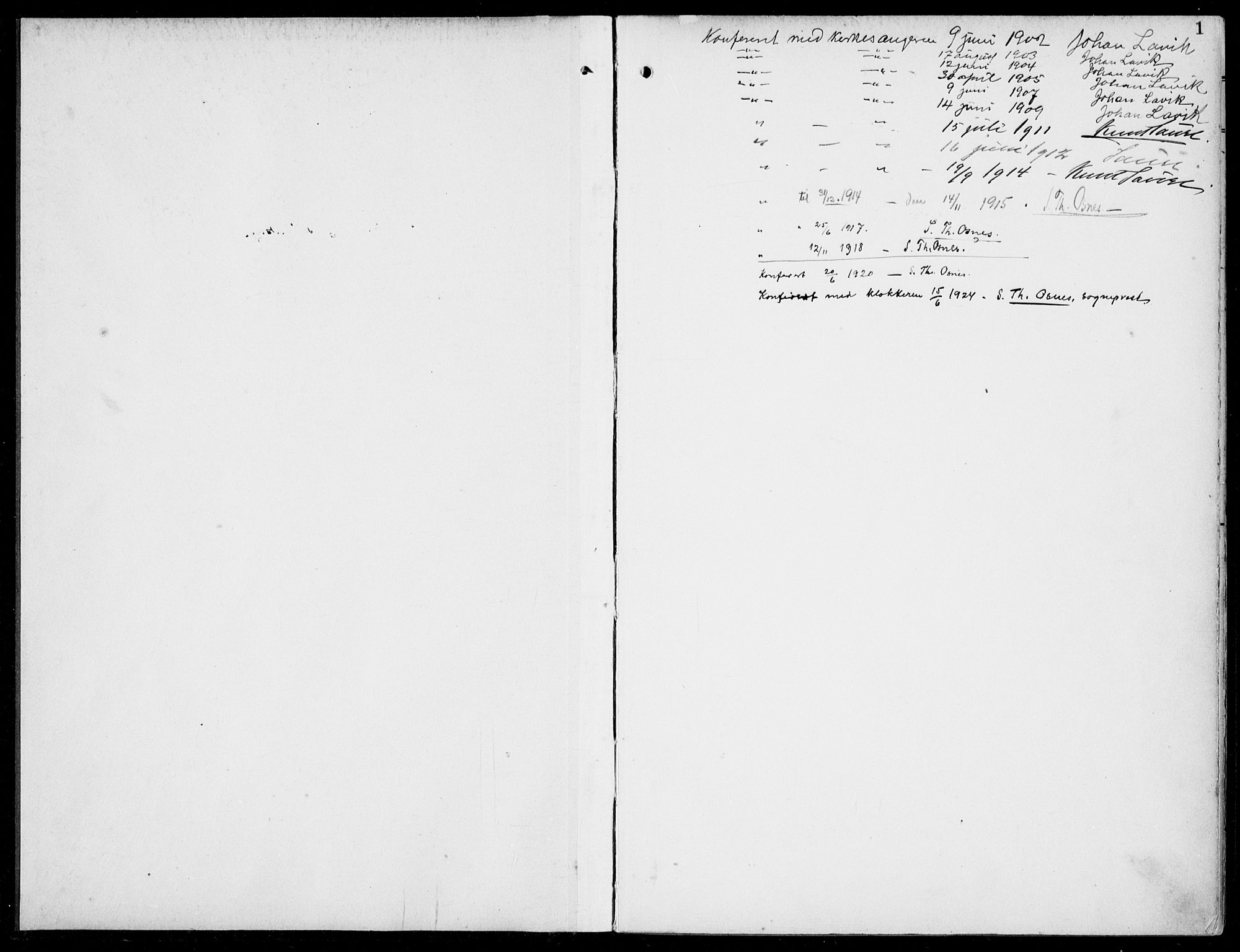 Hosanger sokneprestembete, SAB/A-75801/H/Haa: Parish register (official) no. C  2, 1901-1925, p. 1