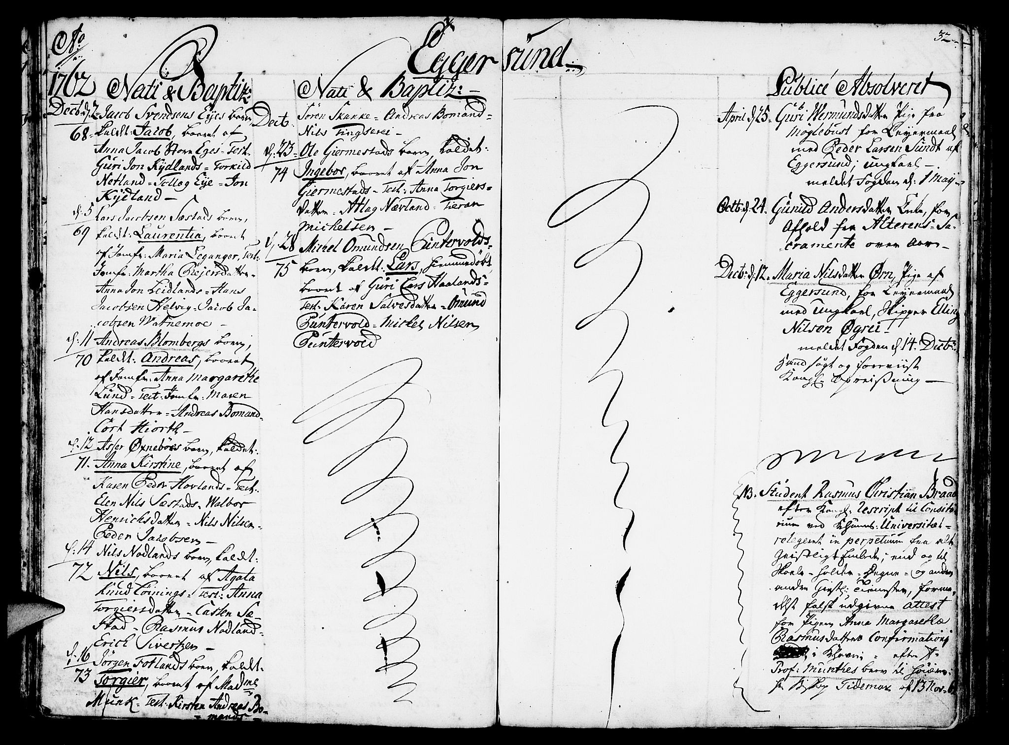 Eigersund sokneprestkontor, AV/SAST-A-101807/001/30/30BA/L0003: Parish register (official) no. A 3, 1758-1775, p. 32