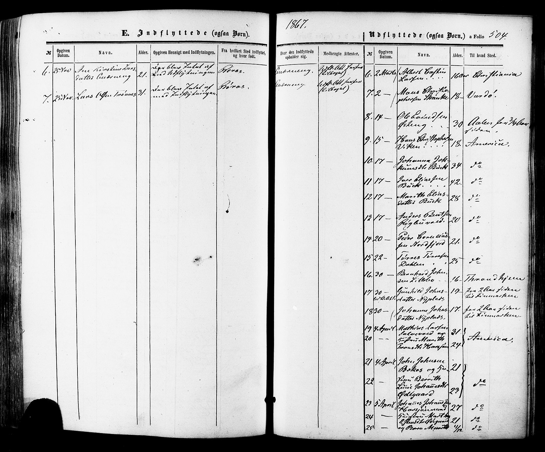 Ministerialprotokoller, klokkerbøker og fødselsregistre - Sør-Trøndelag, SAT/A-1456/681/L0932: Parish register (official) no. 681A10, 1860-1878, p. 504