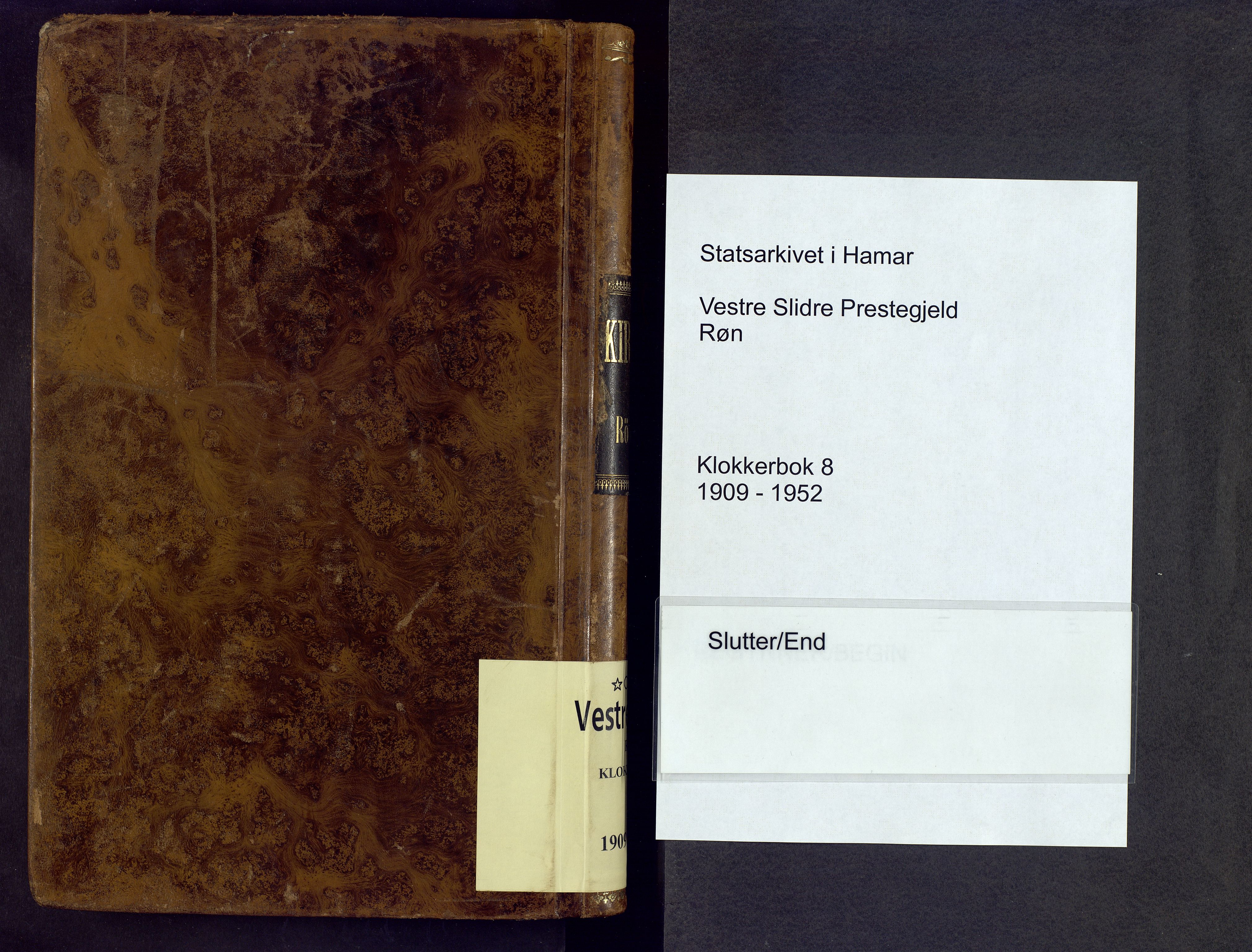 Vestre Slidre prestekontor, AV/SAH-PREST-136/H/Ha/Hab/L0008: Parish register (copy) no. 8, 1909-1952