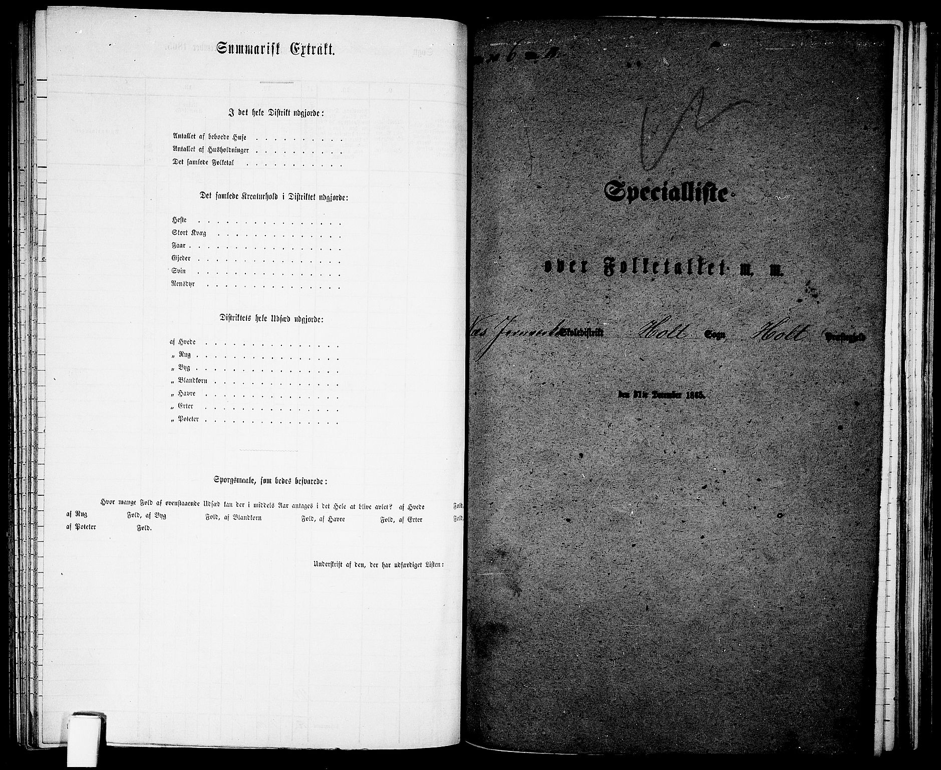 RA, 1865 census for Holt/Holt, 1865, p. 118