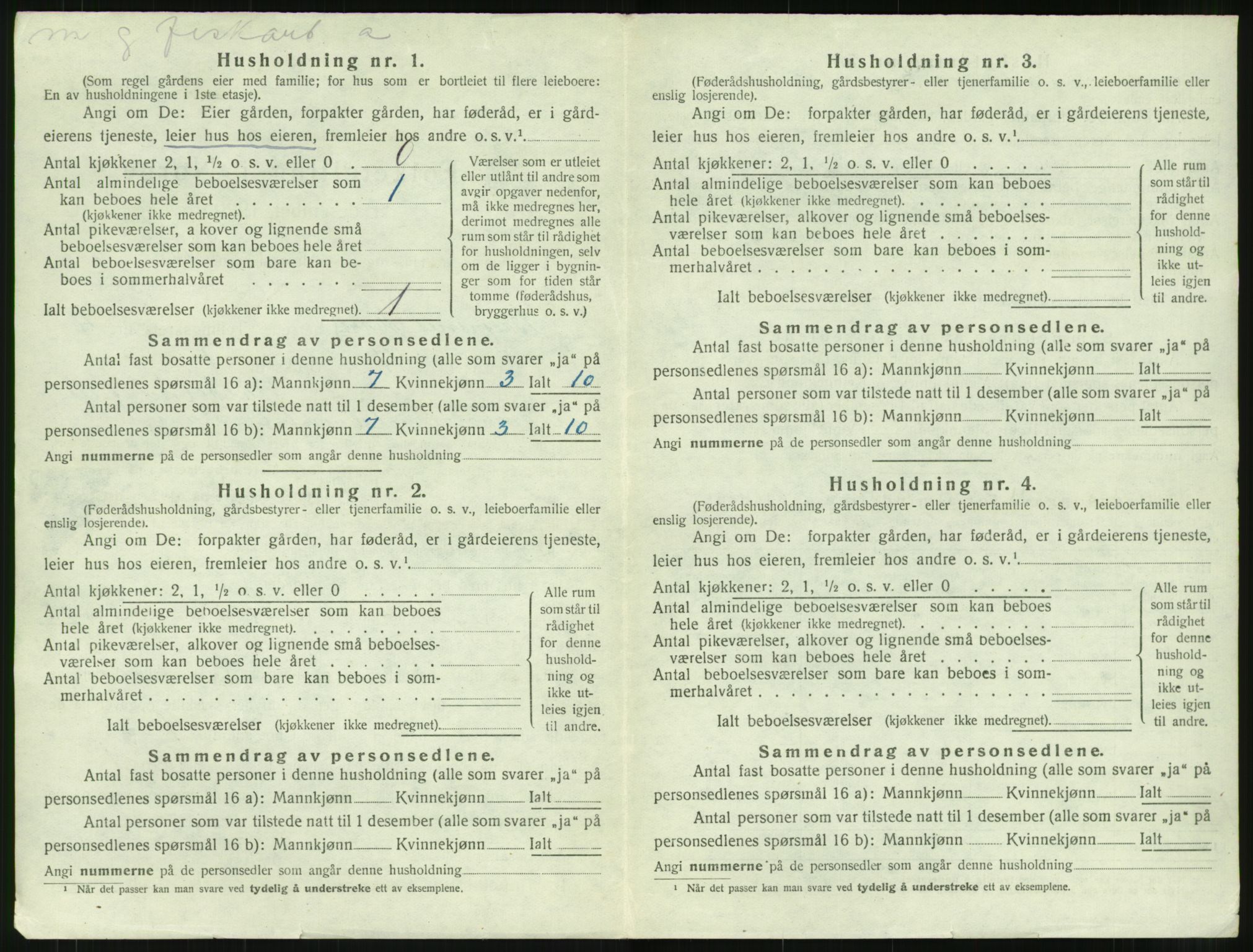 SAT, 1920 census for Bremsnes, 1920, p. 552