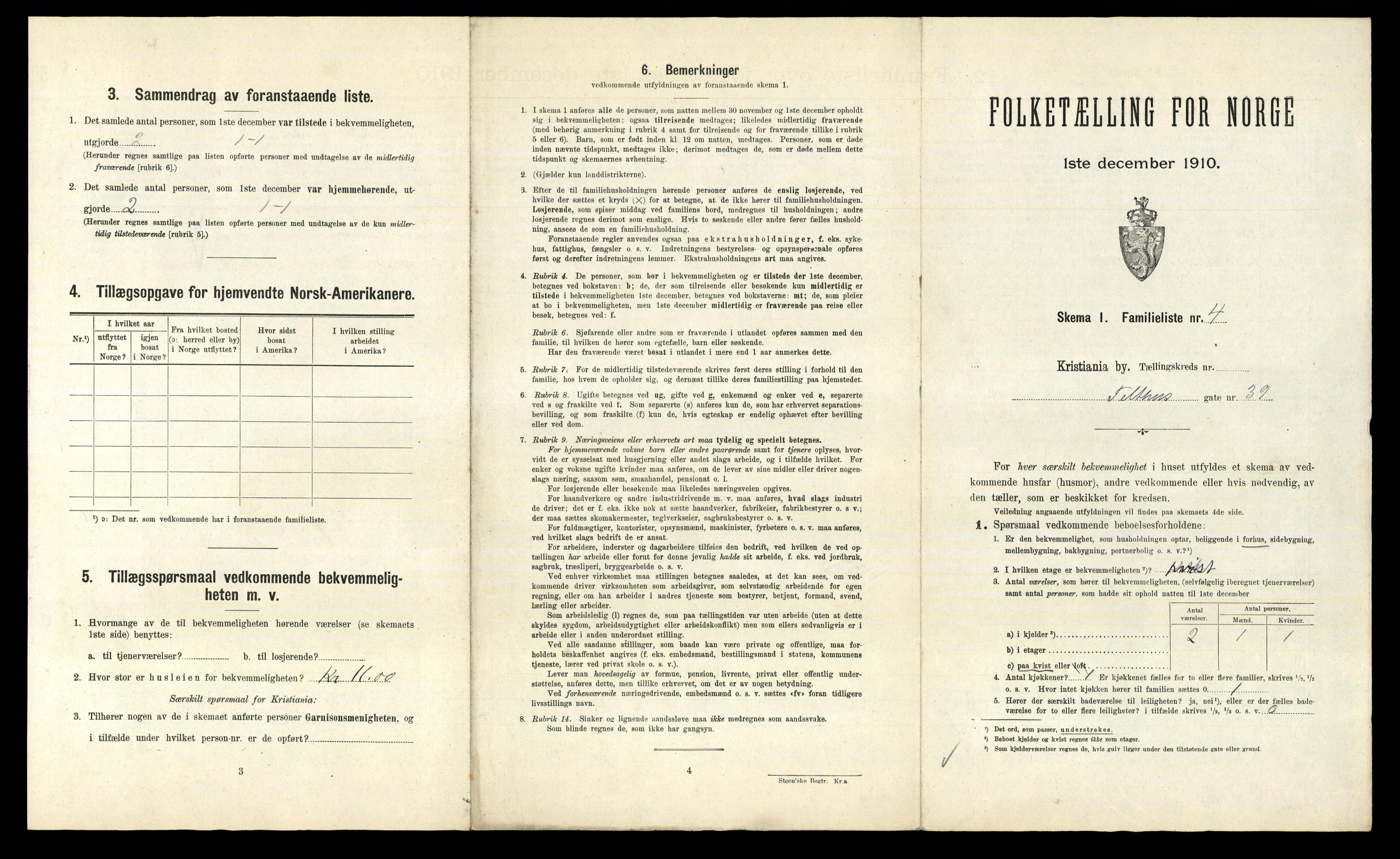 RA, 1910 census for Kristiania, 1910, p. 103567