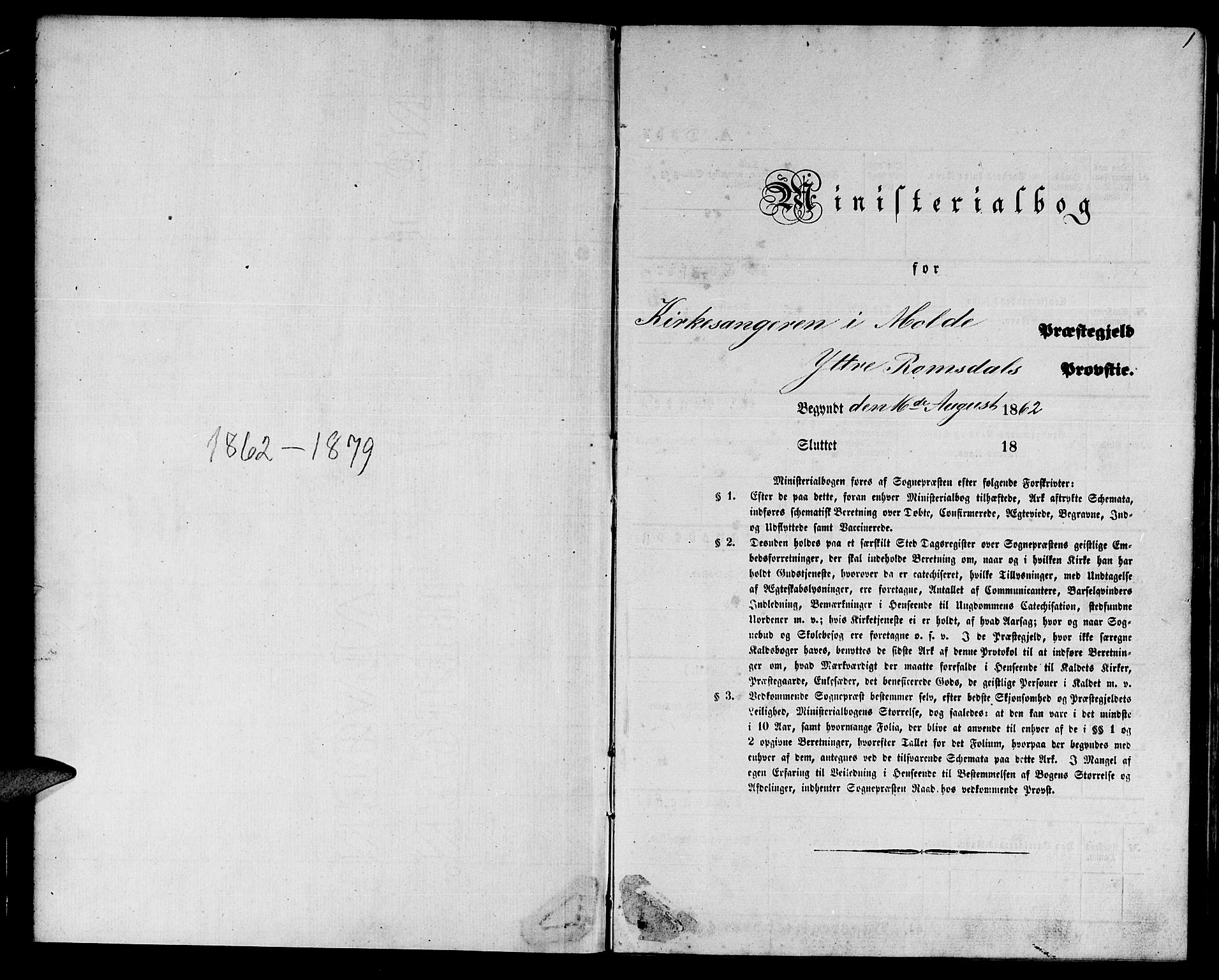 Ministerialprotokoller, klokkerbøker og fødselsregistre - Møre og Romsdal, AV/SAT-A-1454/558/L0701: Parish register (copy) no. 558C02, 1862-1879, p. 1