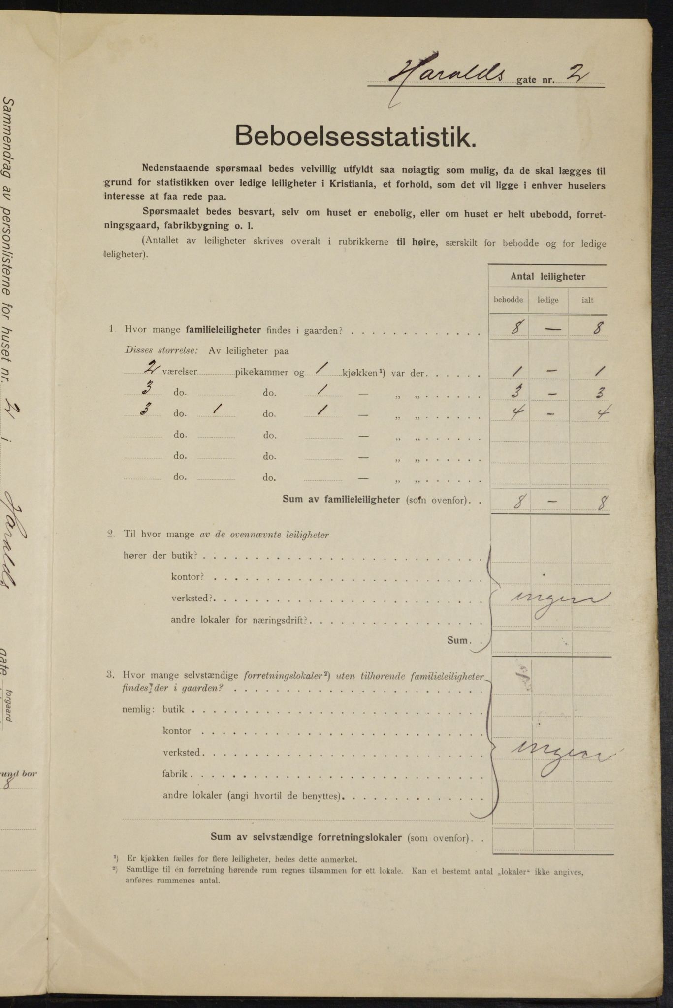 OBA, Municipal Census 1915 for Kristiania, 1915, p. 34644