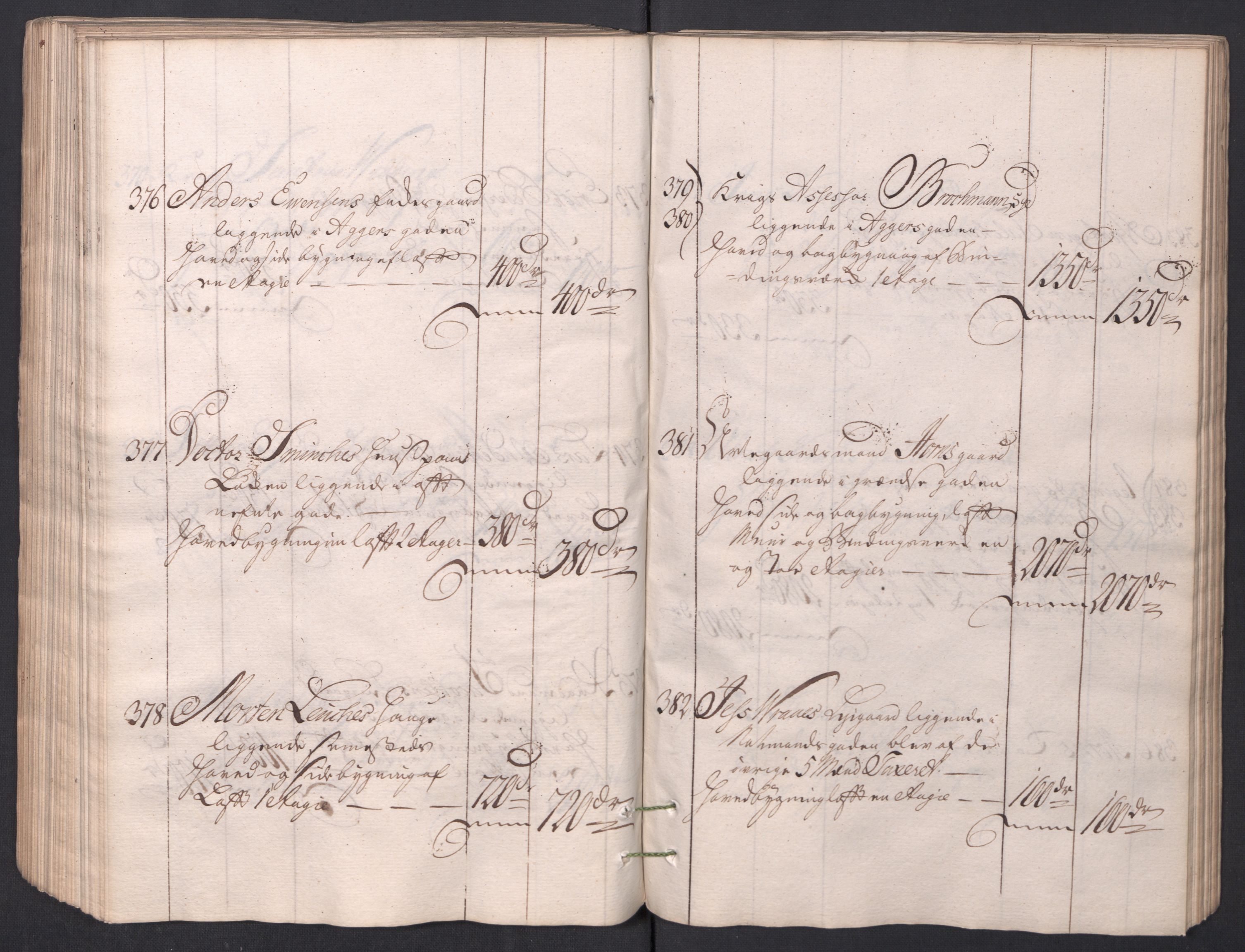 Kristiania stiftamt, AV/SAO-A-10386/I/Ia/L0001/0002: Branntakster / Christiania, 1766-1767