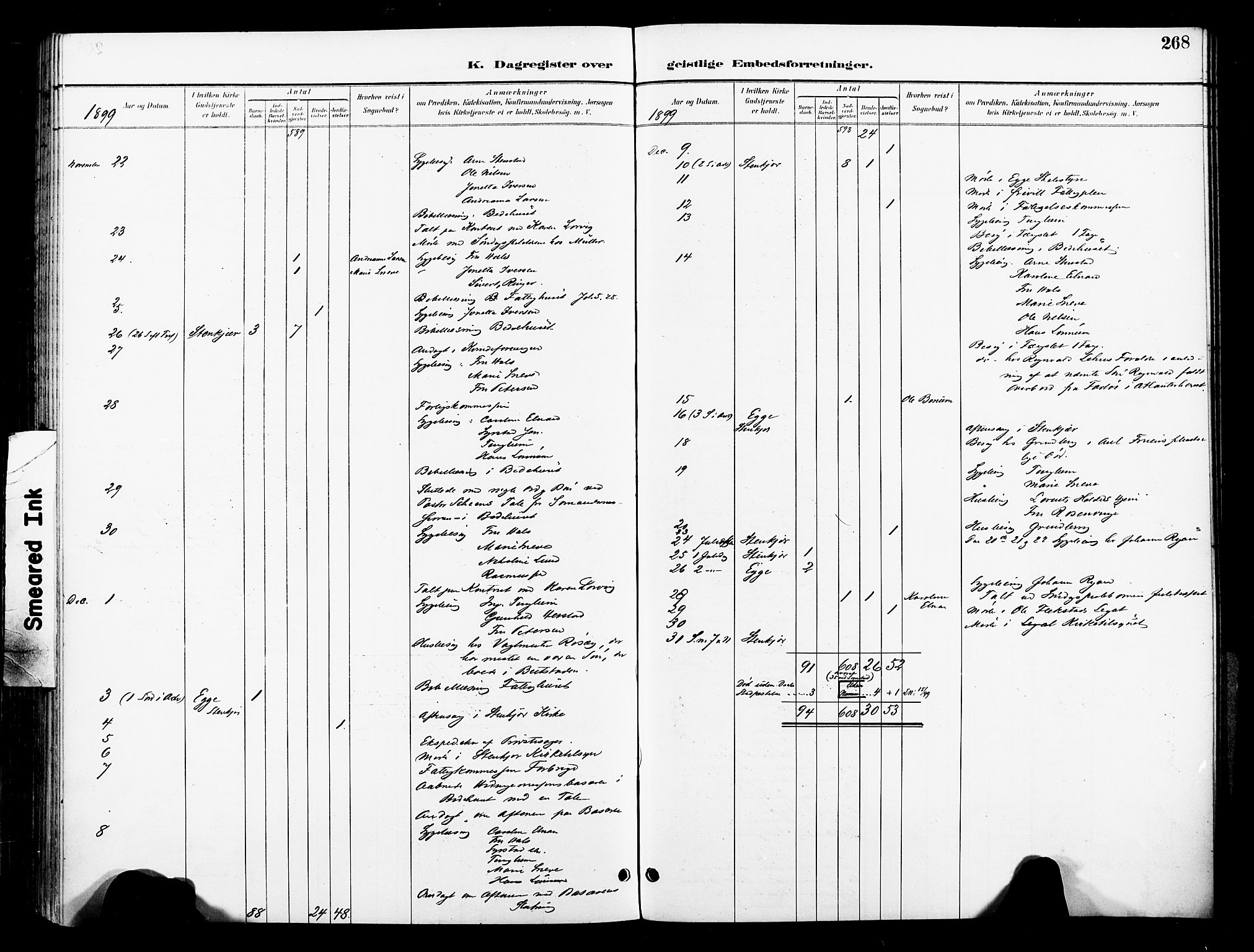 Ministerialprotokoller, klokkerbøker og fødselsregistre - Nord-Trøndelag, SAT/A-1458/739/L0372: Parish register (official) no. 739A04, 1895-1903, p. 268