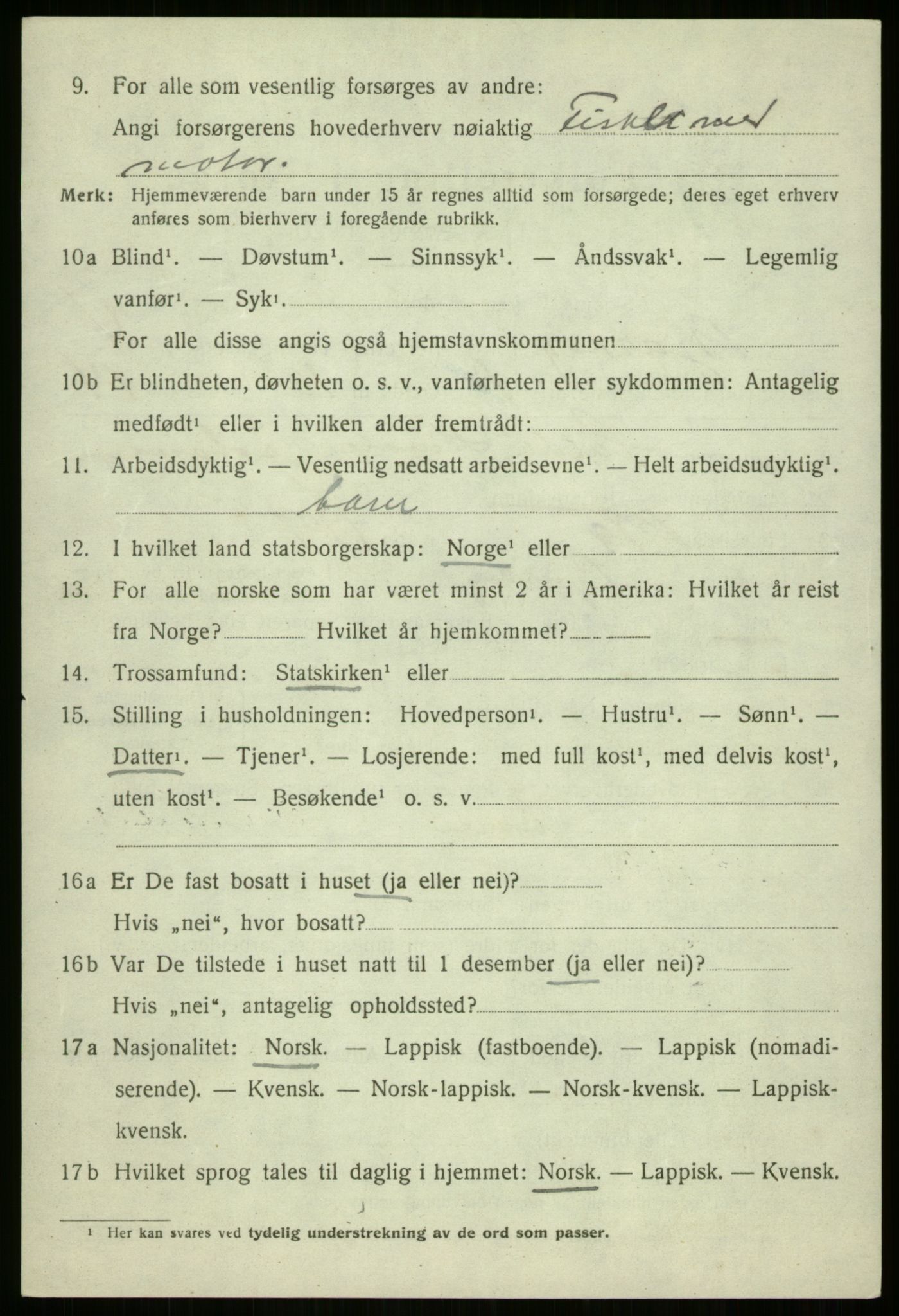 SATØ, 1920 census for Bjarkøy, 1920, p. 2030