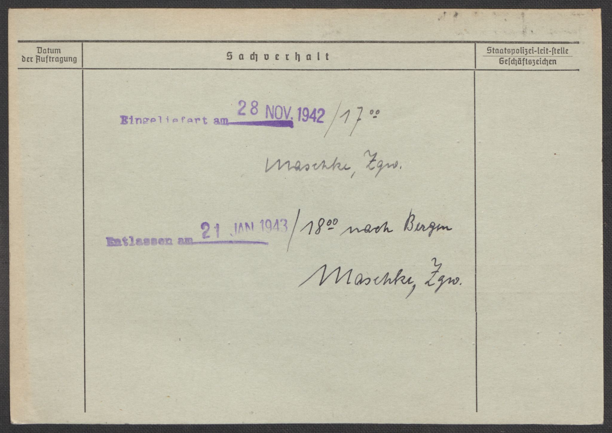 Befehlshaber der Sicherheitspolizei und des SD, AV/RA-RAFA-5969/E/Ea/Eaa/L0002: Register over norske fanger i Møllergata 19: Bj-Eng, 1940-1945, p. 986