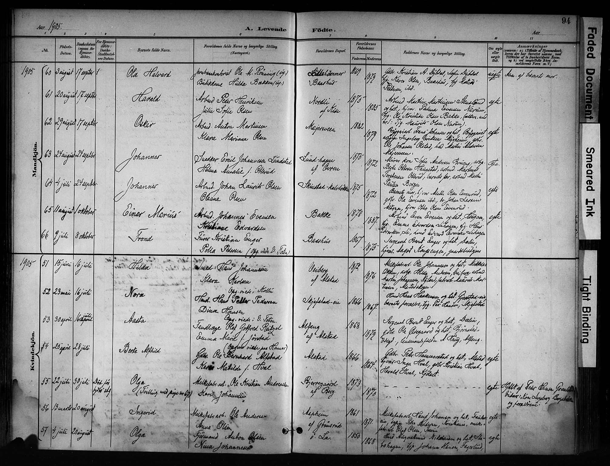 Østre Toten prestekontor, AV/SAH-PREST-104/H/Ha/Haa/L0008: Parish register (official) no. 8, 1897-1909, p. 94