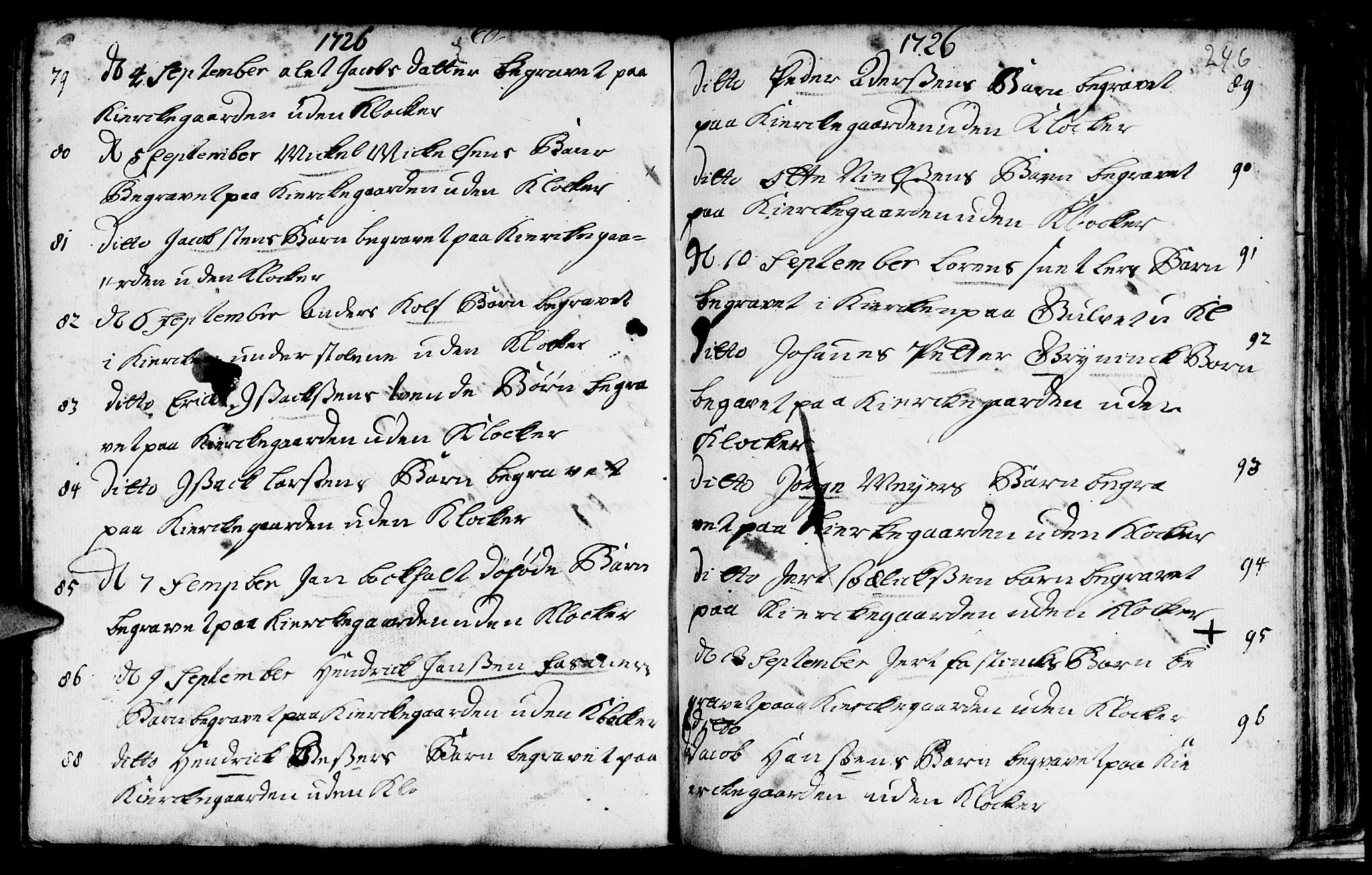 Nykirken Sokneprestembete, SAB/A-77101/H/Haa/L0009: Parish register (official) no. A 9, 1689-1759, p. 246