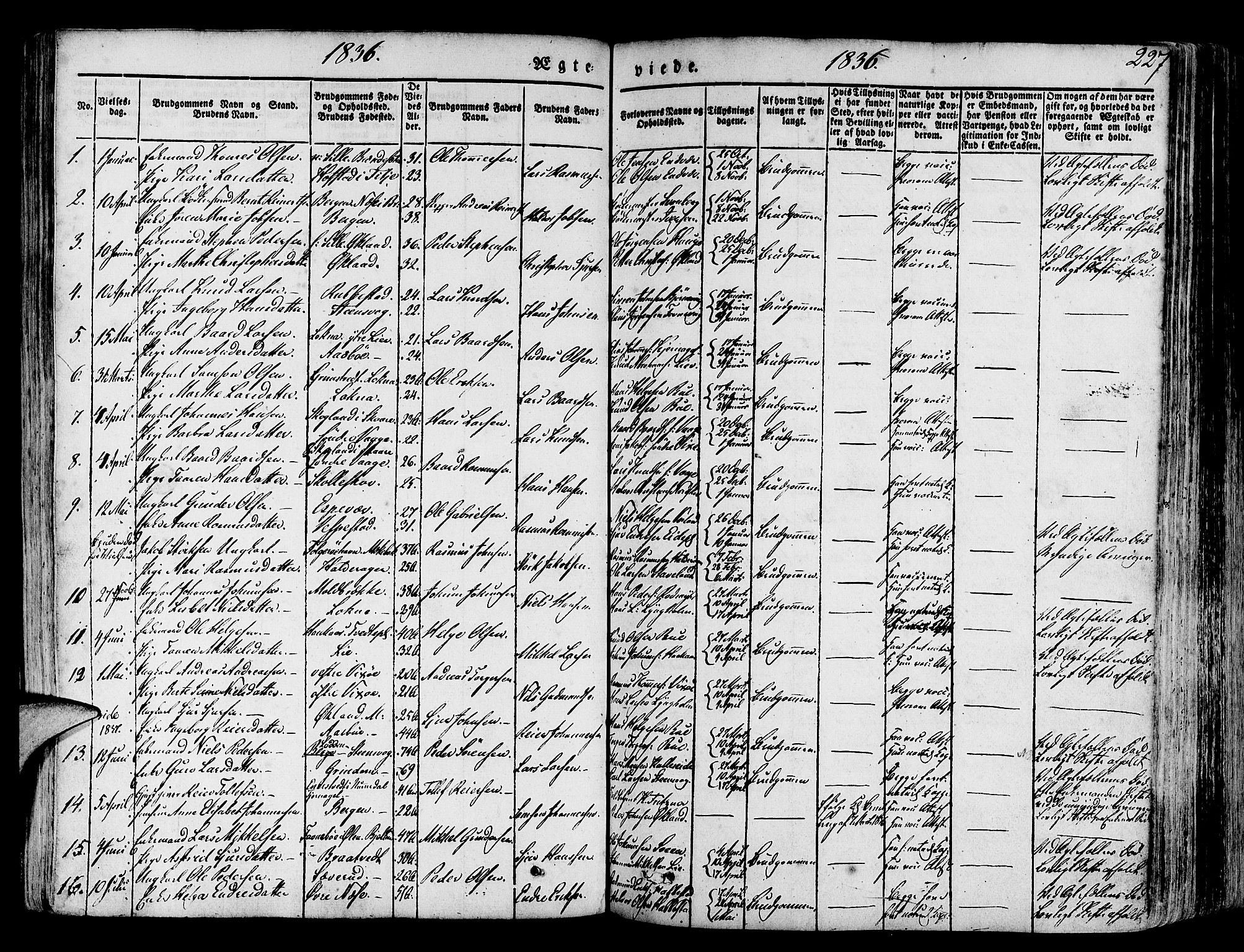 Finnås sokneprestembete, SAB/A-99925/H/Ha/Haa/Haaa/L0006: Parish register (official) no. A 6, 1836-1850, p. 227