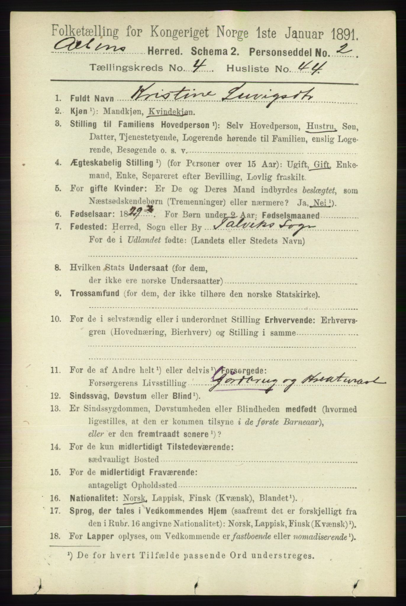RA, 1891 census for 2012 Alta, 1891, p. 1579
