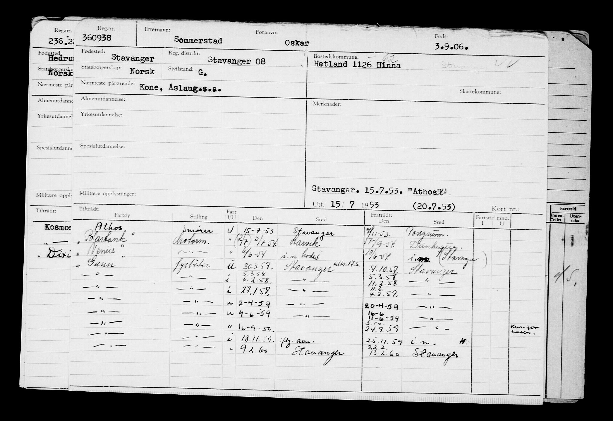 Direktoratet for sjømenn, AV/RA-S-3545/G/Gb/L0067: Hovedkort, 1906, p. 39