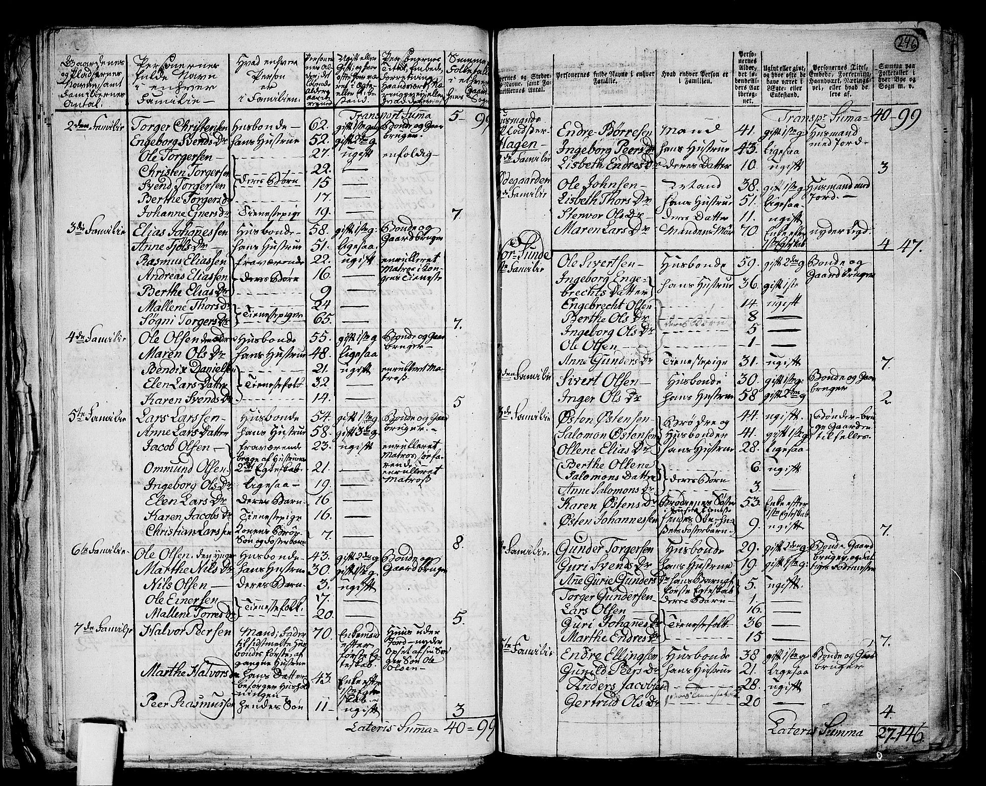 RA, 1801 census for 1124P Håland, 1801, p. 245b-246a