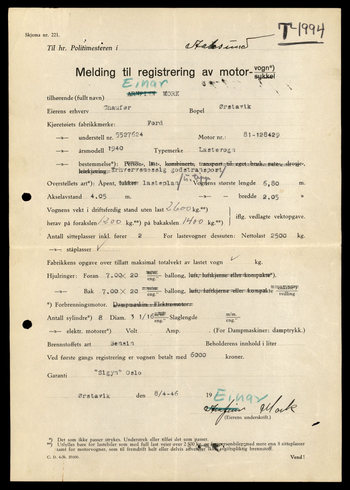 Møre og Romsdal vegkontor - Ålesund trafikkstasjon, AV/SAT-A-4099/F/Fe/L0035: Registreringskort for kjøretøy T 12653 - T 12829, 1927-1998, p. 1496