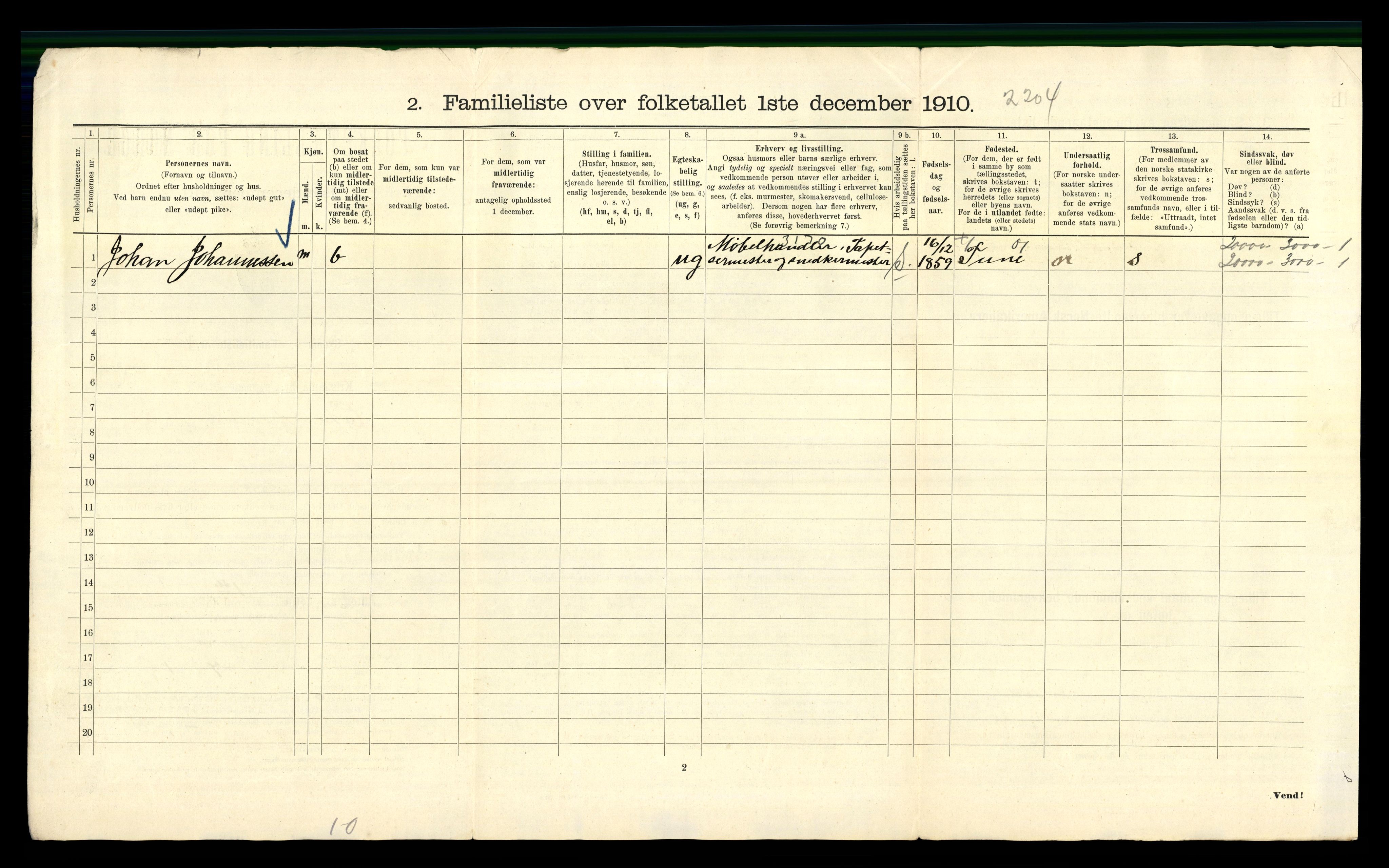 RA, 1910 census for Kristiania, 1910, p. 52354