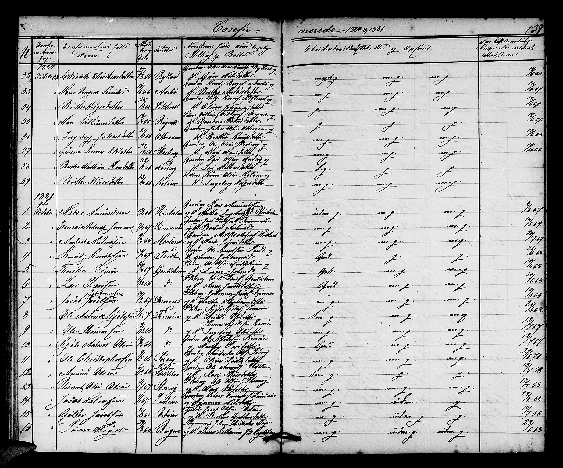 Fitjar sokneprestembete, AV/SAB-A-99926: Parish register (copy) no. A 1, 1864-1886, p. 137