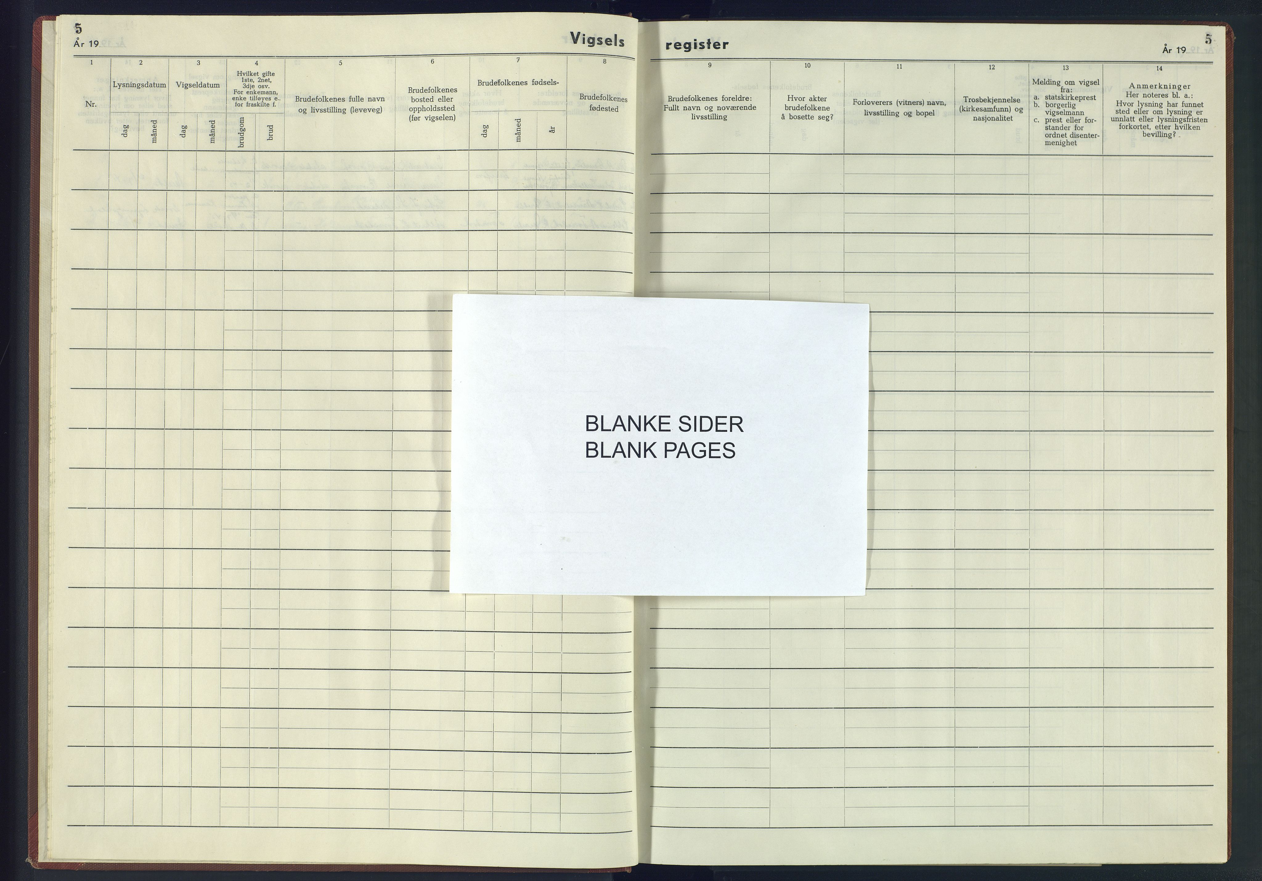 Herefoss sokneprestkontor, AV/SAK-1111-0019/J/Jb/L0004: Marriage register no. II.6.4, 1942-1945
