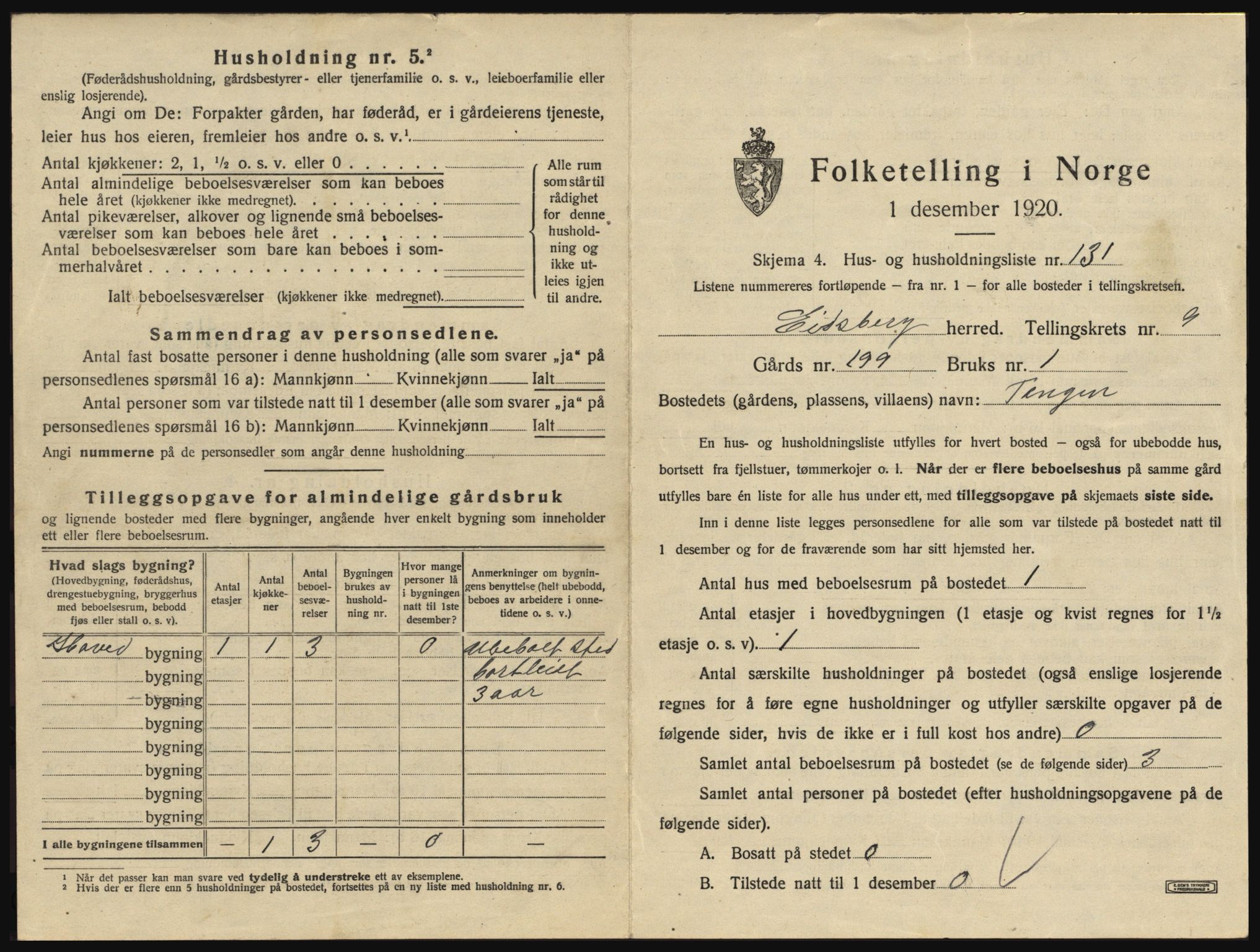 SAO, 1920 census for Eidsberg, 1920, p. 1759