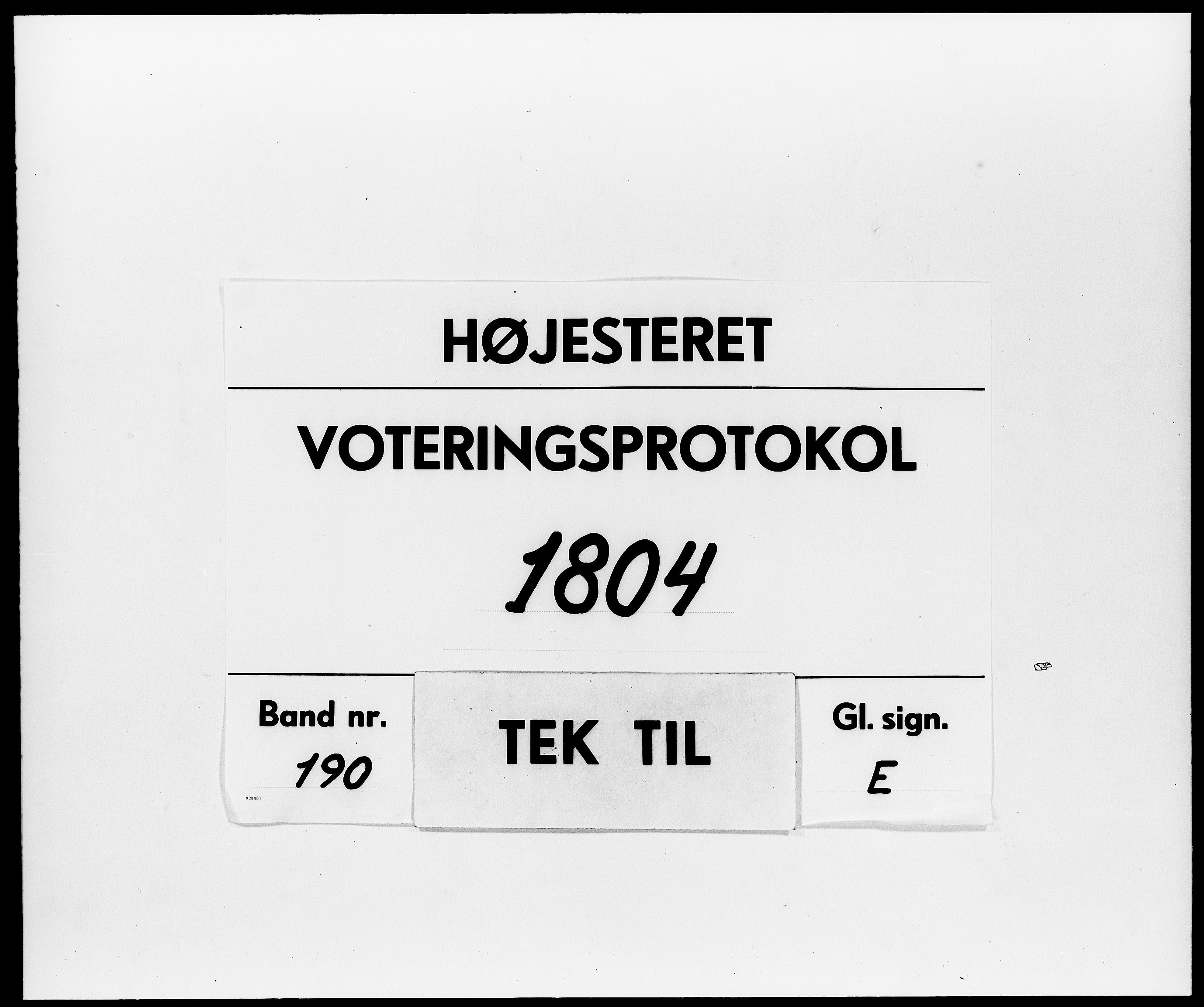 Højesteret, DRA/A-0009, 1804